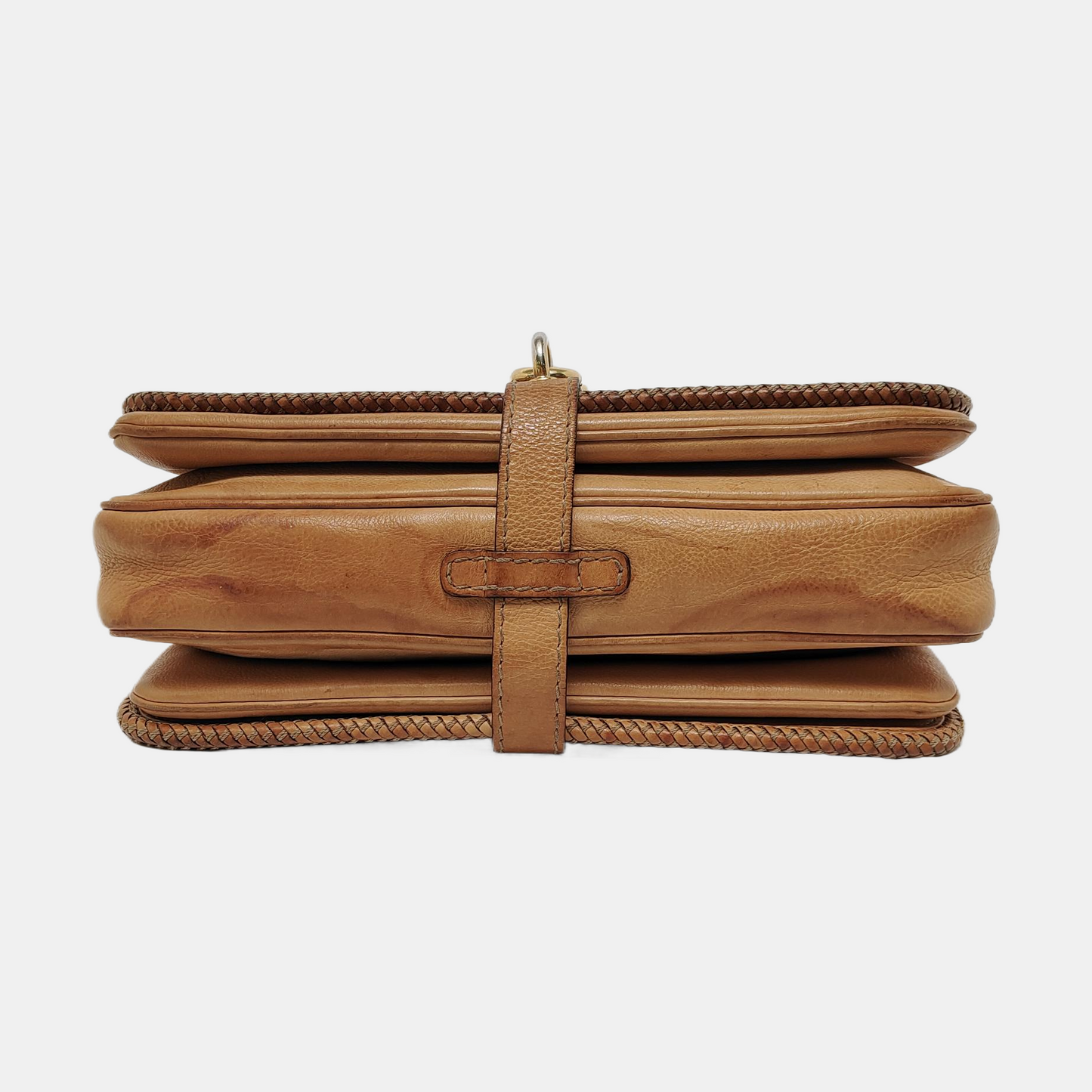 GUCCI Trunk Brown Canvas Monogrammed Crossbody Shoulder Bag Golden hardware-(SKU)-951960064