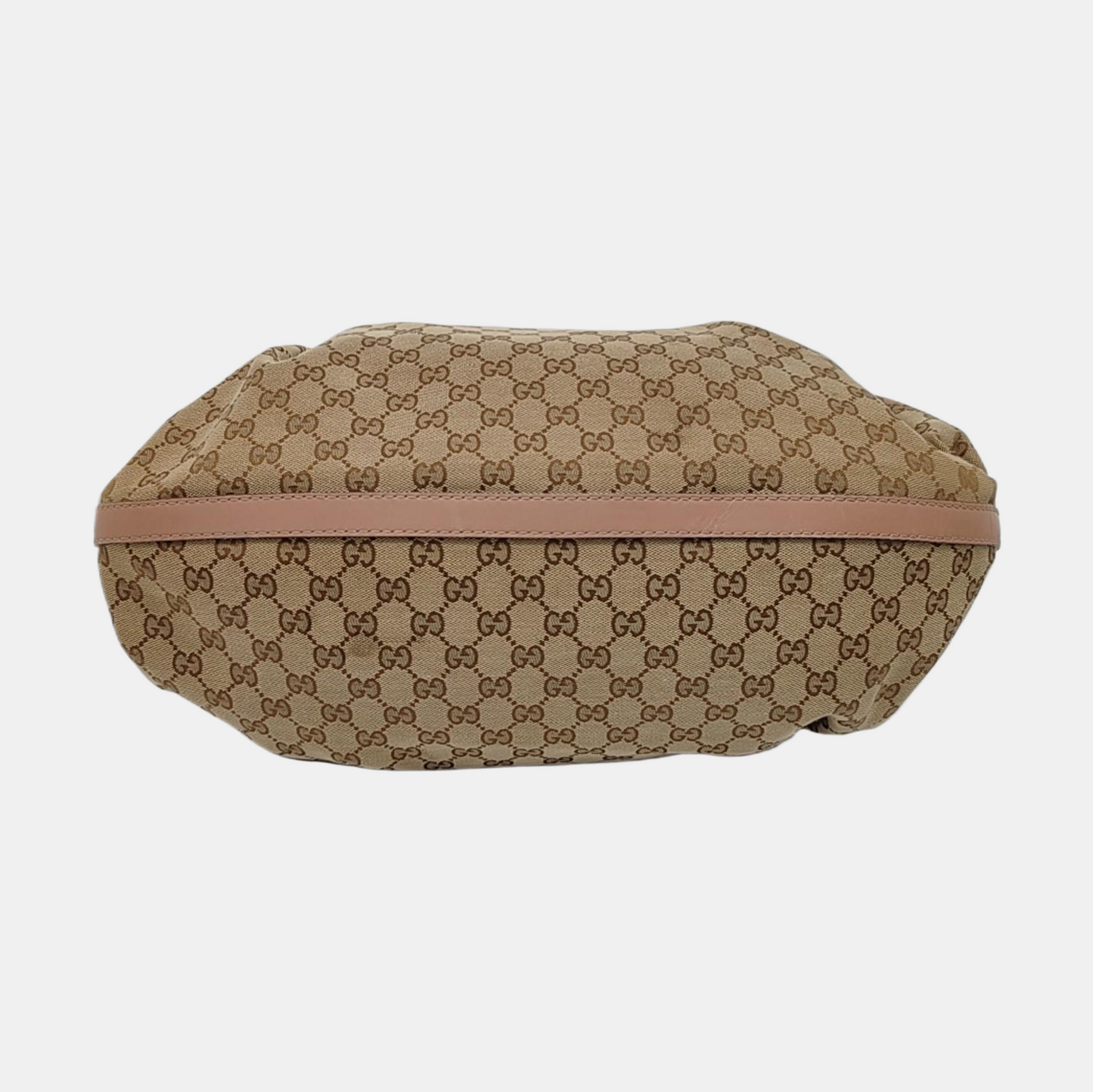 GUCCI Sukey Khaki Canvas Monogram Tote Bag Single Shoulder Bag Golden hardware-(SKU)-951940083