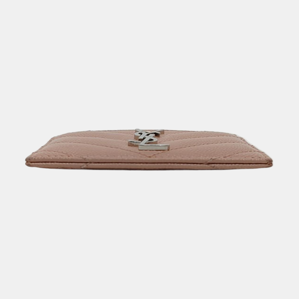 YSL MONOGRAM Pink Cowhide Card Case Silver Hardware-(SKU)-952265128