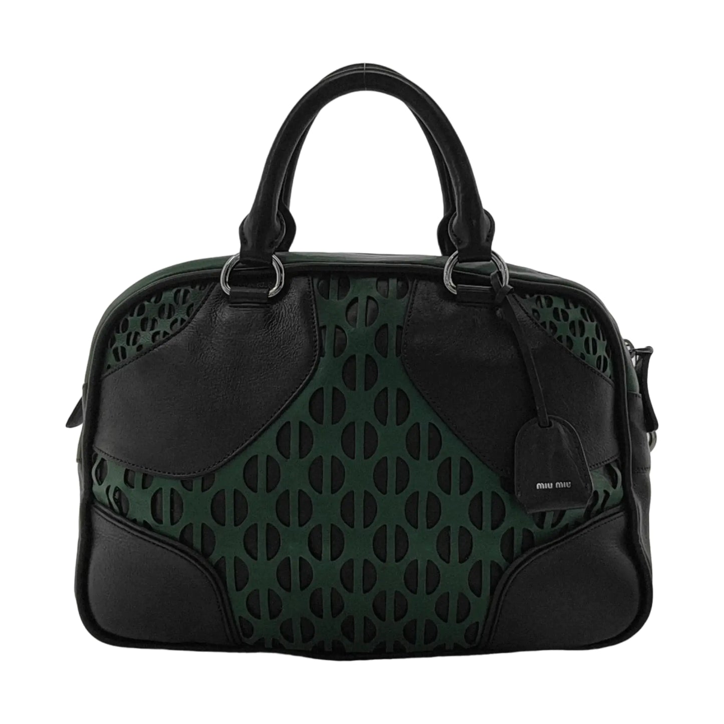 Miu Miu Avenue Multicolor Leather Openwork Handbag Silver Hardware-(SKU)-952278089