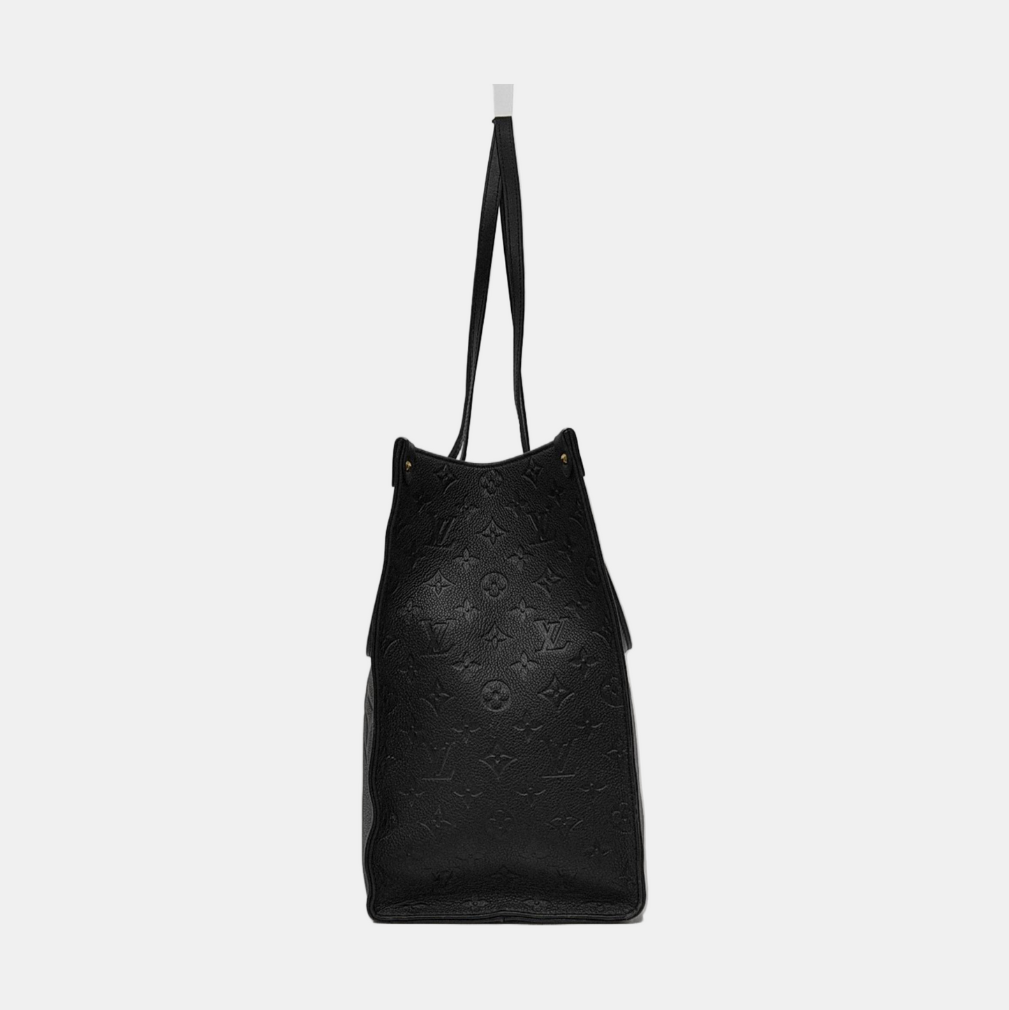 LOUIS VUITTON ONTHEGO Large Black Leather Monogram Embossed Jungle Bag Single Shoulder Bag Tote Bag Golden Hardware-(SKU)-952108425