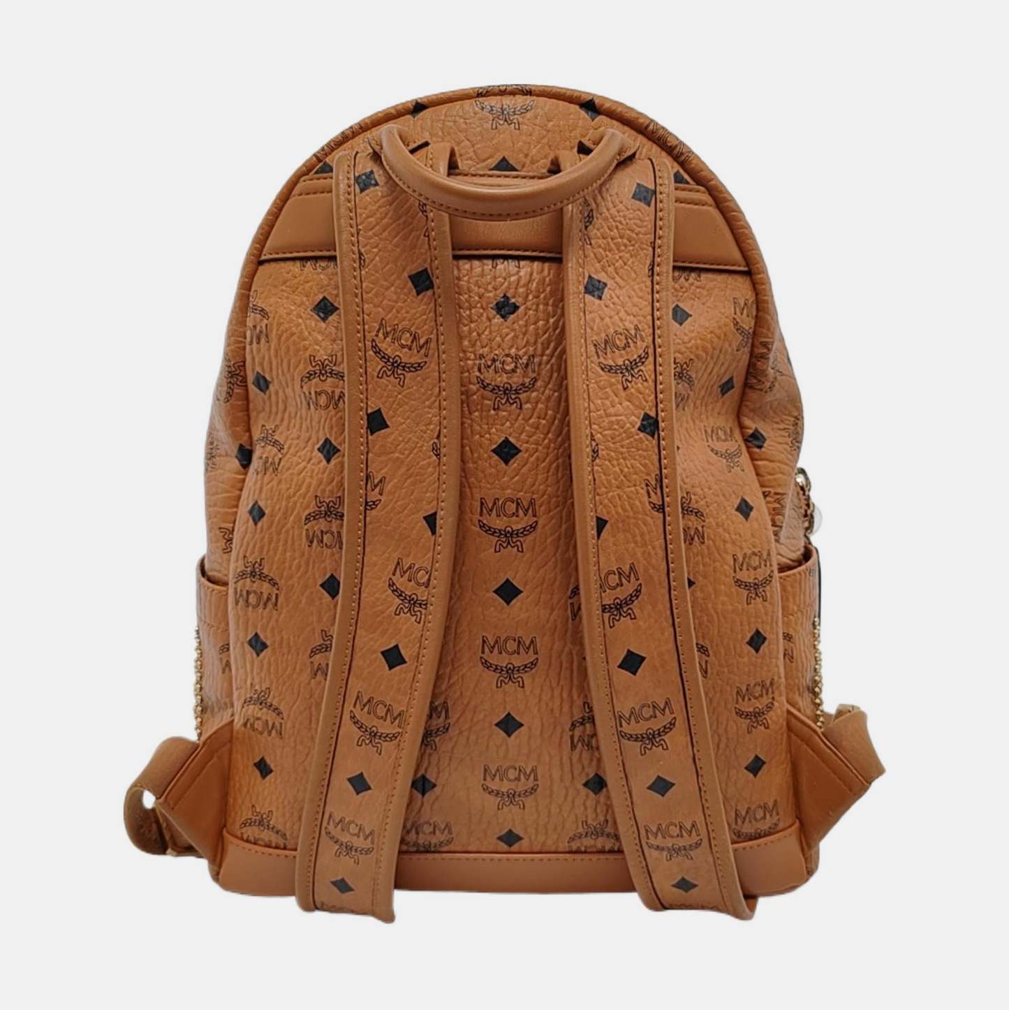 MCM STARK Yellow Coated Canvas Studs Printed Backpack-(SKU)-952171240