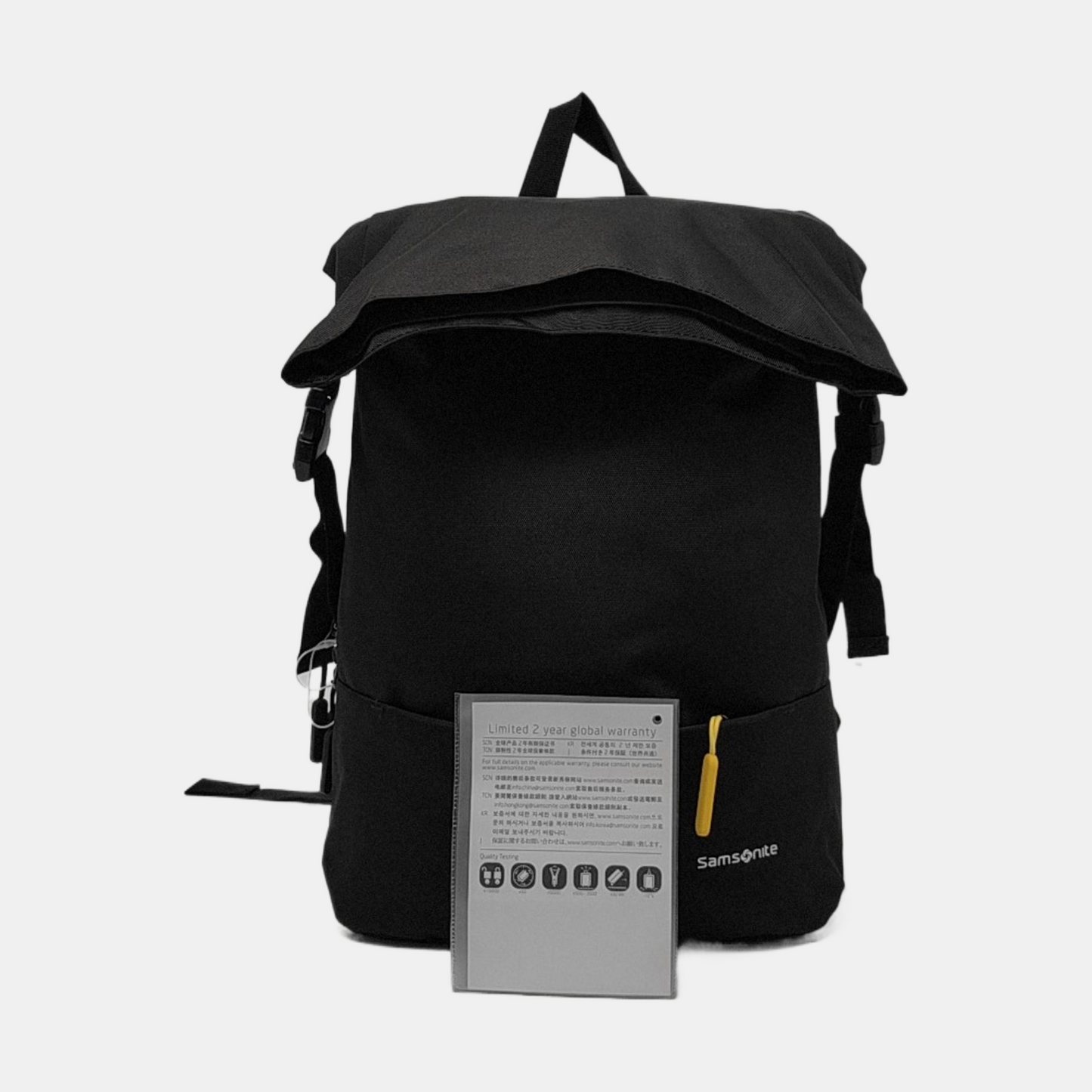Samsonite Black Fabric Backpack Black hardware-(SKU)-952153602