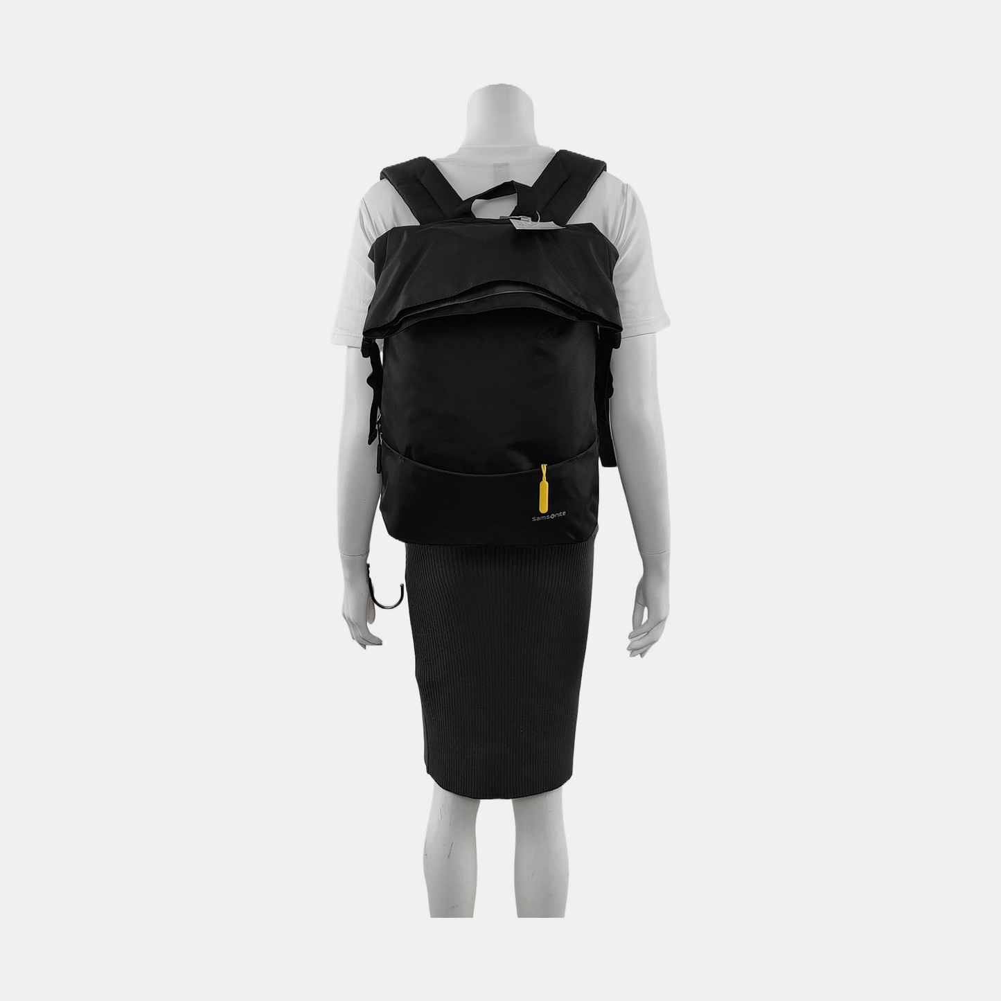 Samsonite Black Fabric Backpack Black hardware-(SKU)-952153602
