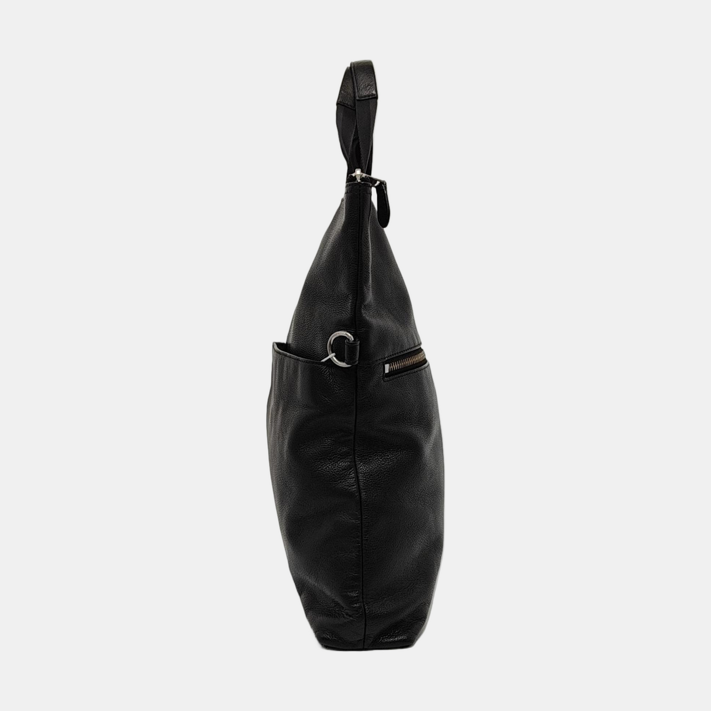 COACH Black Cowhide Single Shoulder Bag Sling Bag Tote Silver Hardware Removable shoulder strap-(SKU)-951940075