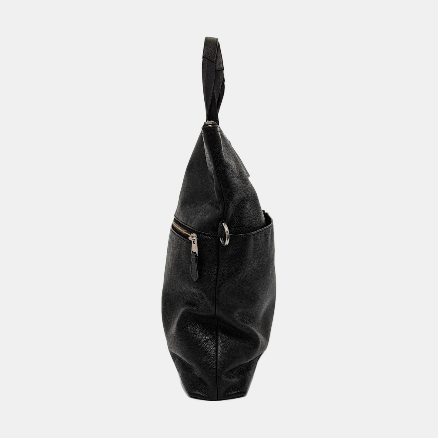 COACH Black Cowhide Single Shoulder Bag Sling Bag Tote Silver Hardware Removable shoulder strap-(SKU)-951940075