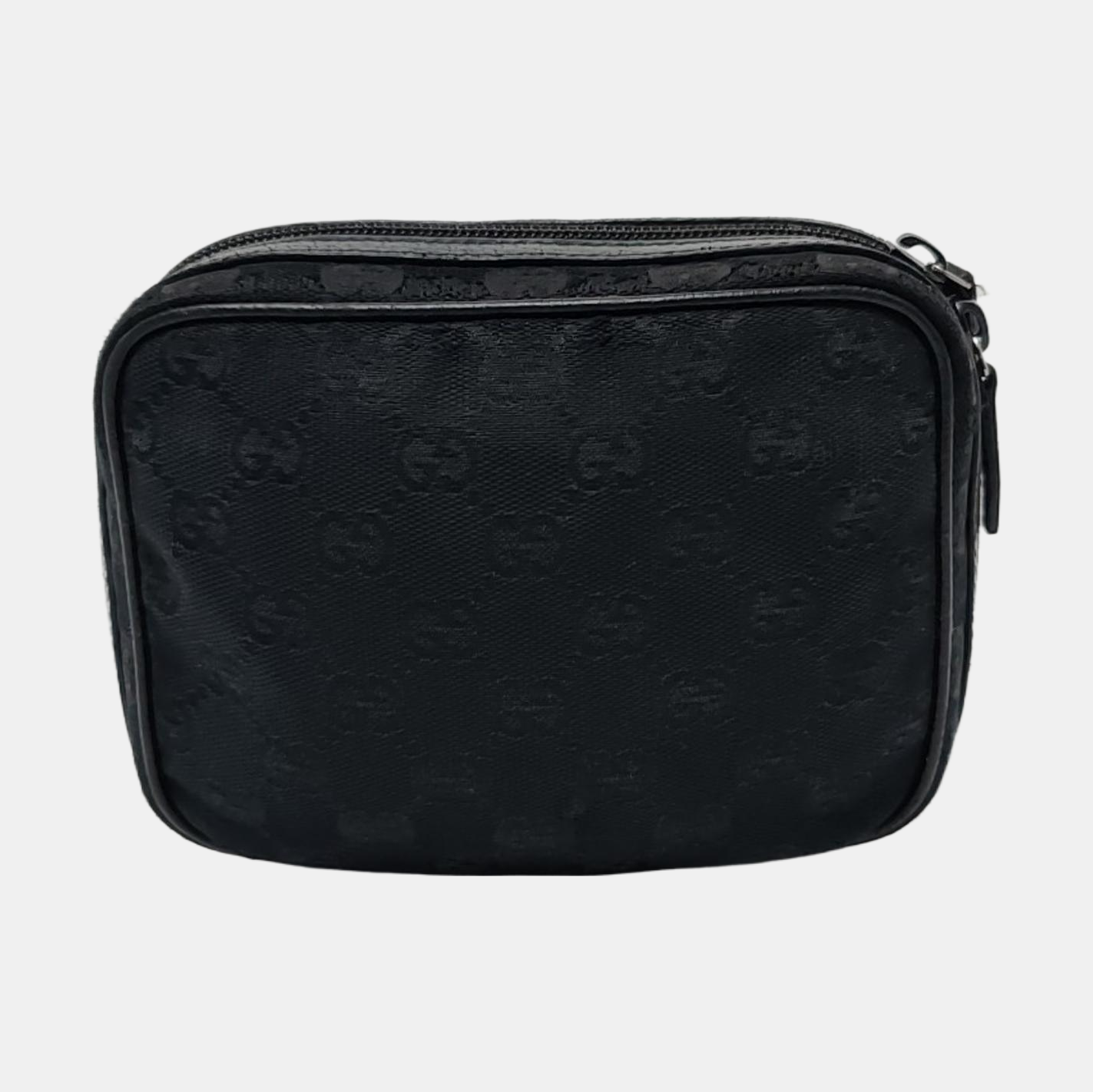 GUCCI Camera Bag Black canvas monogram handbag Black hardware-(SKU)-952266116