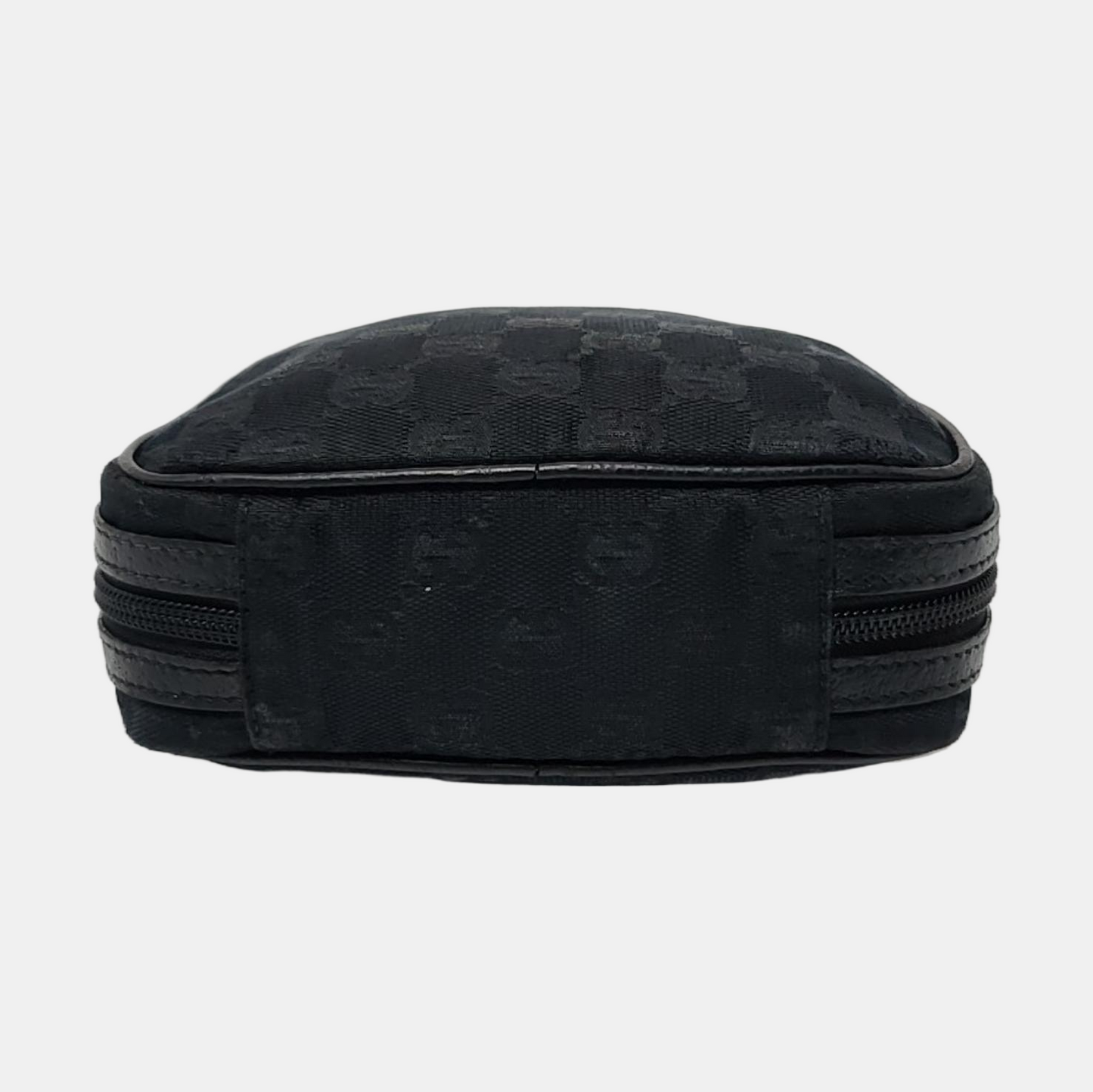 GUCCI Camera Bag Black canvas monogram handbag Black hardware-(SKU)-952266116