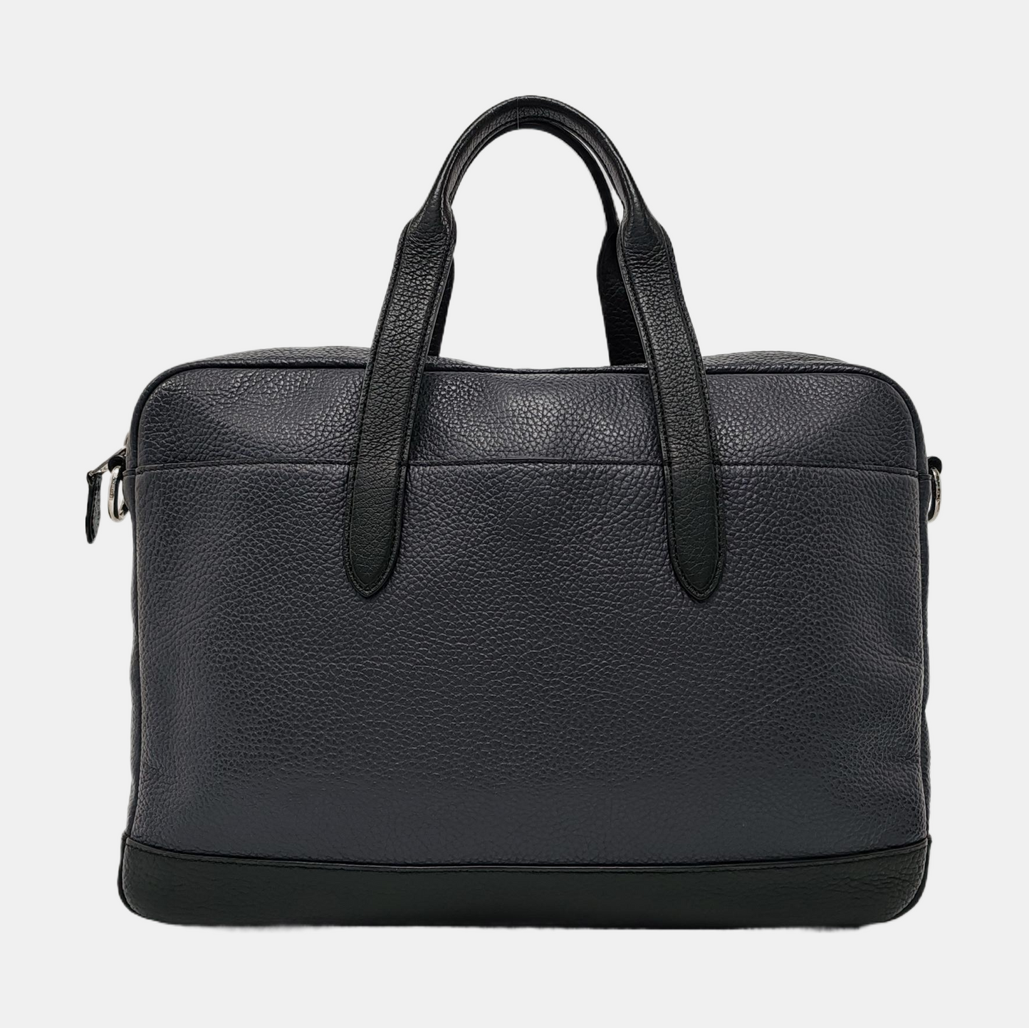 COACH Black Leather Single Shoulder Bag Silver Hardware Removable shoulder strap-(SKU)-951908313