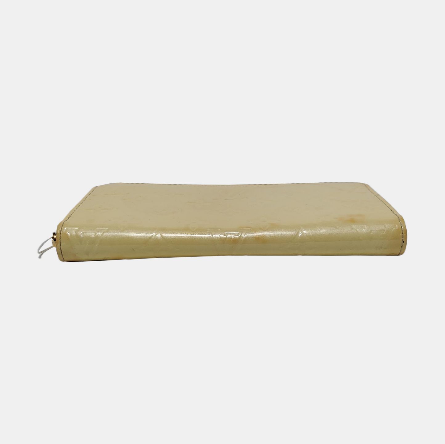LOUIS VUITTON Yellow Patent Leather Embossed Wallet Golden hardware-(SKU)-952291694