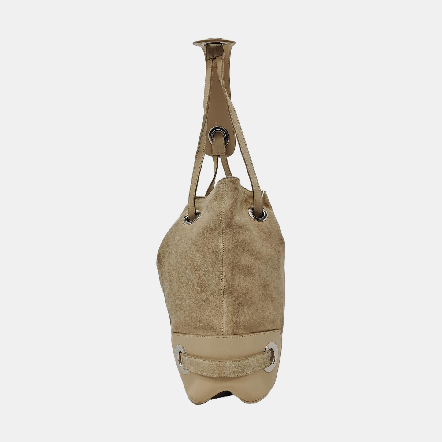 BALLY Tote bag Beige Suede Single Shoulder Tote Bag Silver Hardware-(SKU)-952425737