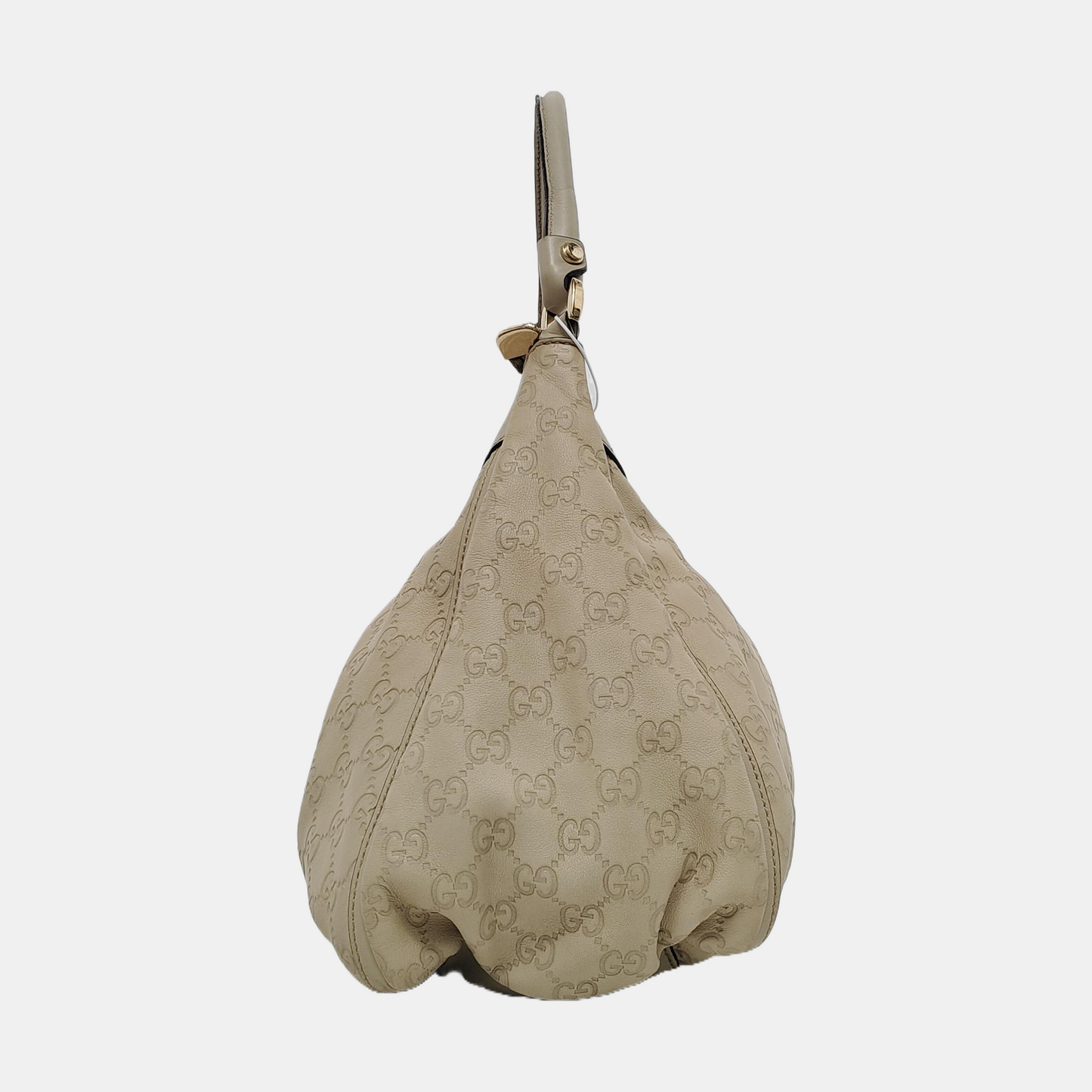 GUCCI D Gold Beige Cowhide Handbag Single Shoulder Bag Golden hardware-(SKU)-952213799