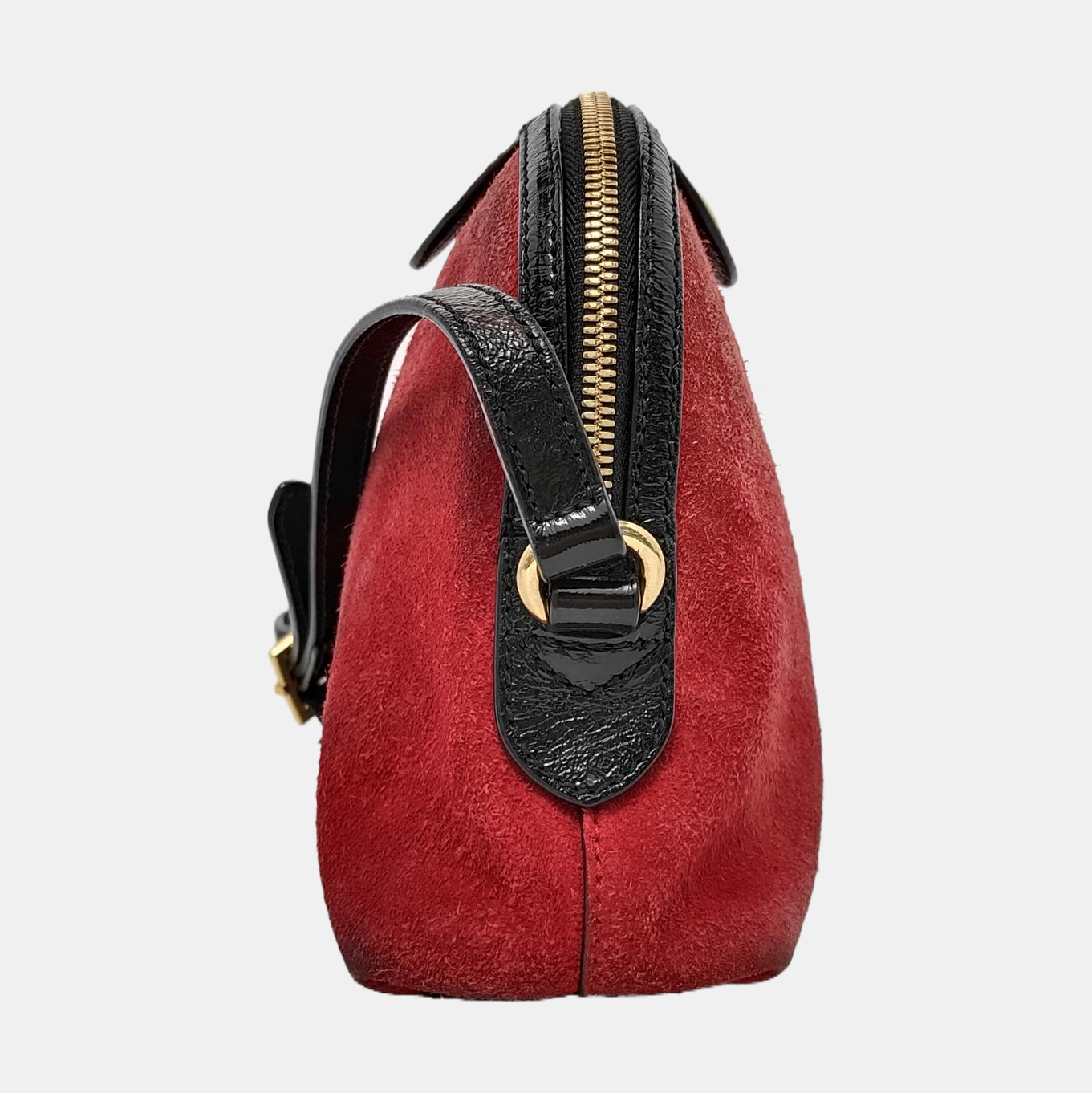 GUCCI Ophidia Small size Pink suede leather striped ribbon single shoulder bag Golden hardware-(SKU)-952555728