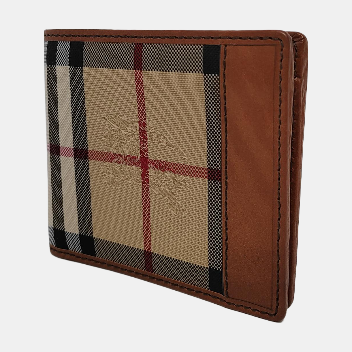 BURBERRY Khaki Fabric Warhorse Grain Wallet-(SKU)-952387517