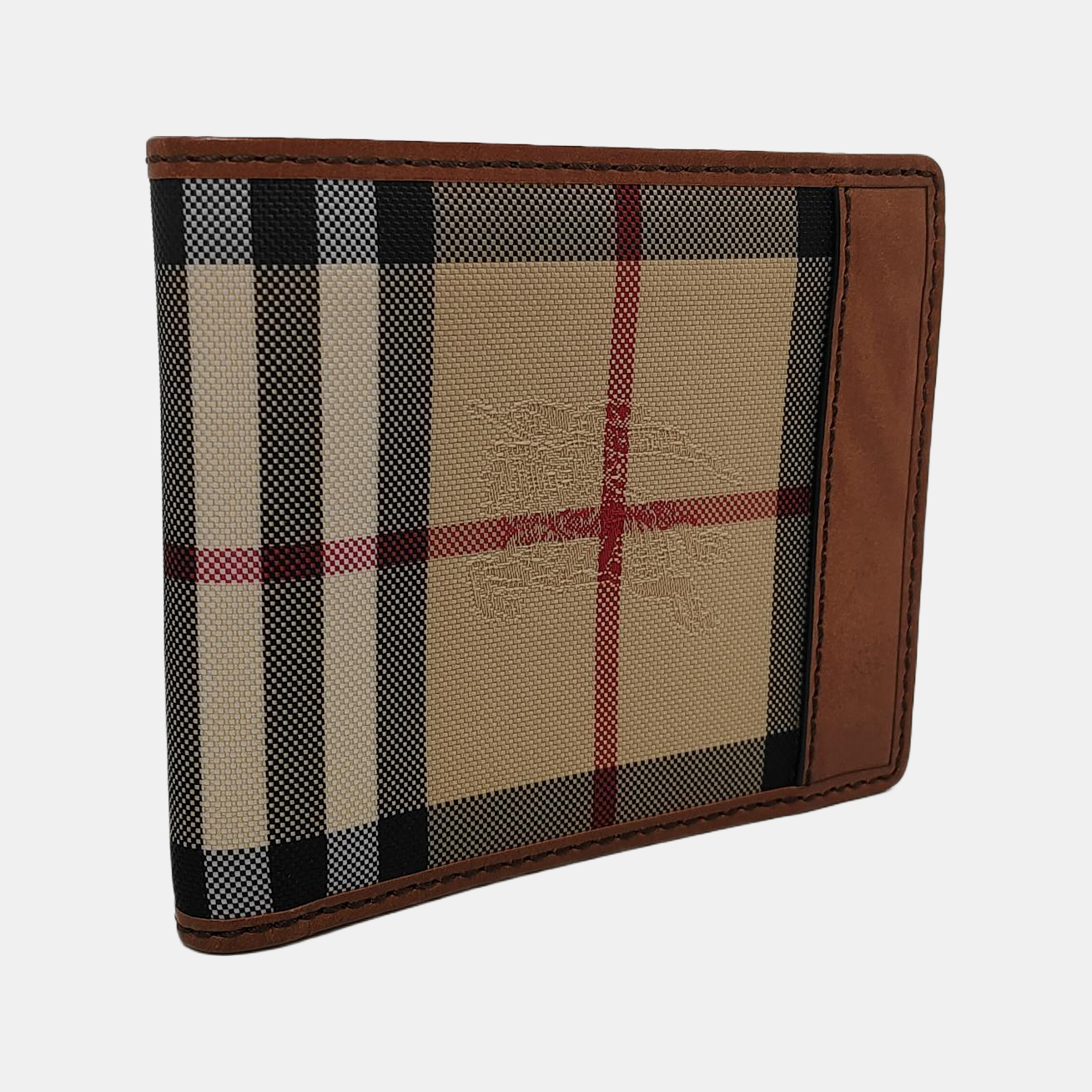 BURBERRY Khaki Fabric Warhorse Grain Wallet-(SKU)-952387517