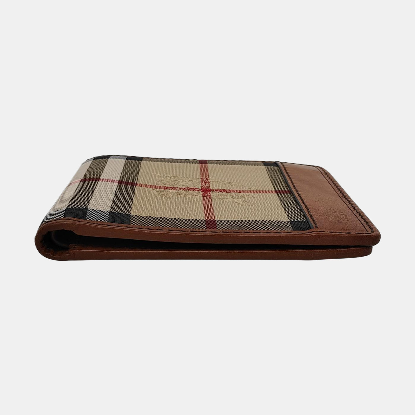 BURBERRY Khaki Fabric Warhorse Grain Wallet-(SKU)-952387517
