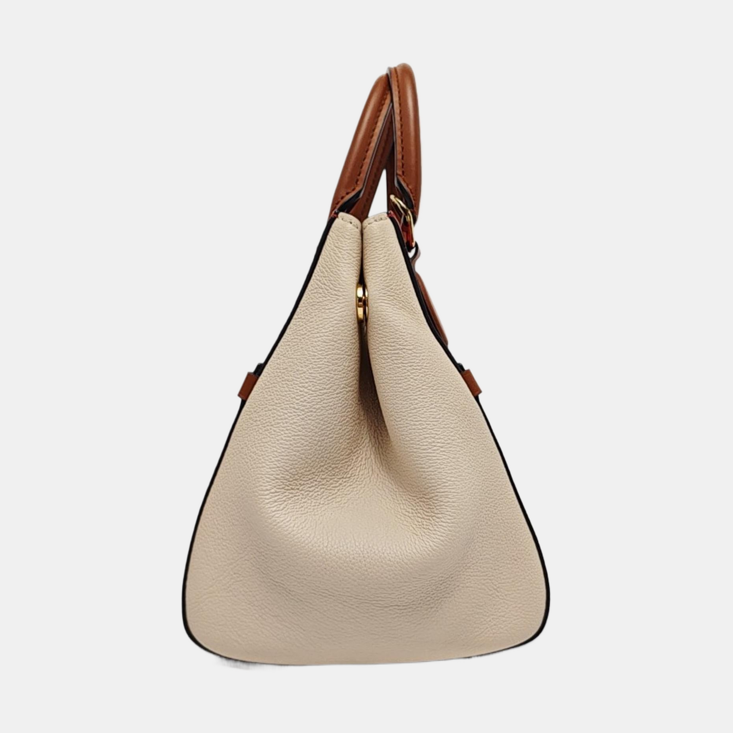LOUIS VUITTON FOLD Small Brown Coated Canvas Vintage Shoulder Bag Tote Bag Crossbody Bag Gold Hardware Removable Strap-(SKU)-952288780