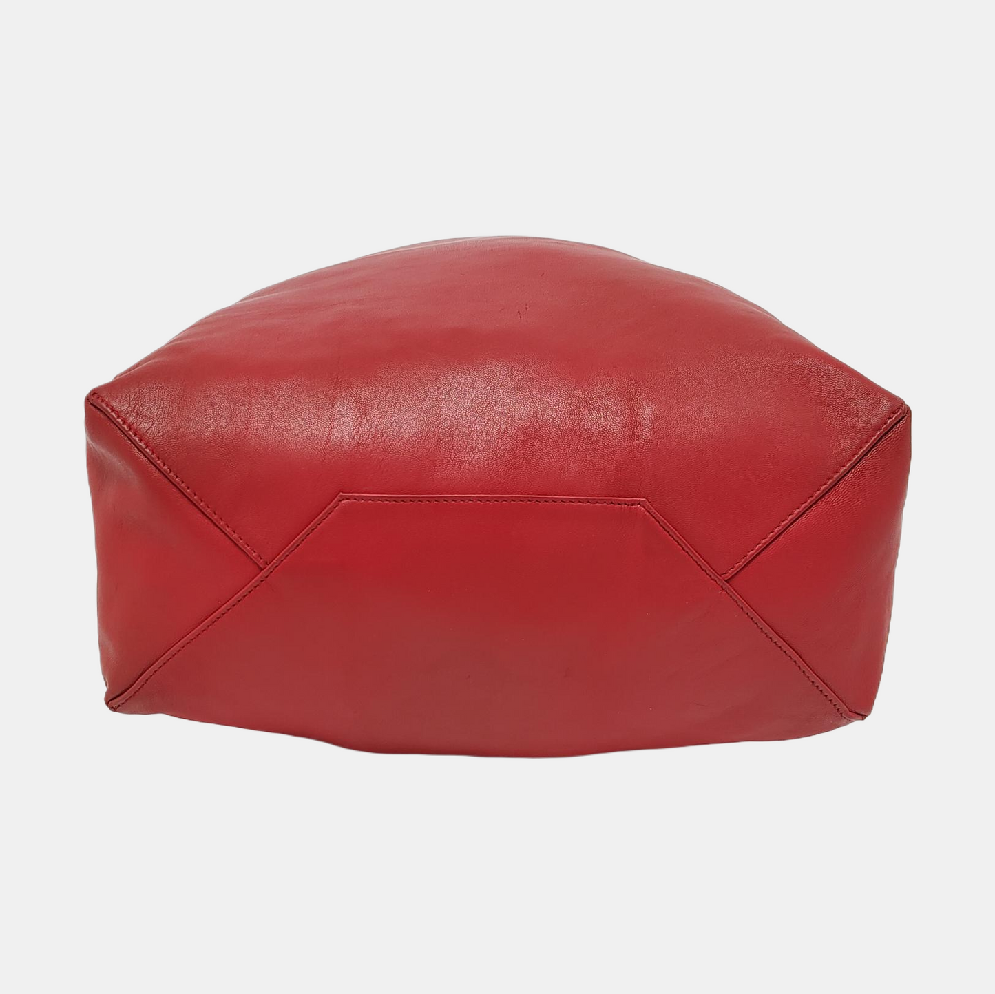 CELINE VERTICAL CABAS Medium size Red Sheepskin Handbag Golden hardware-(SKU)-952291524