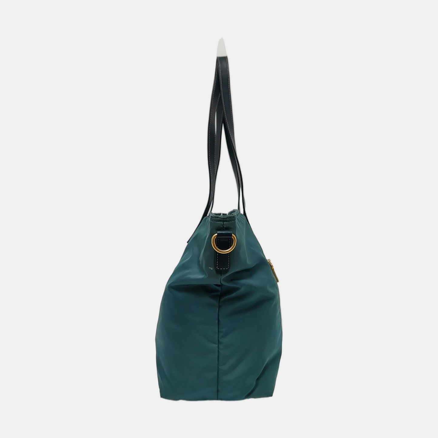 PRADA Tote bag Teal Nylon Logo Single Shoulder Bag, Handbag Golden hardware-(SKU)-952291642