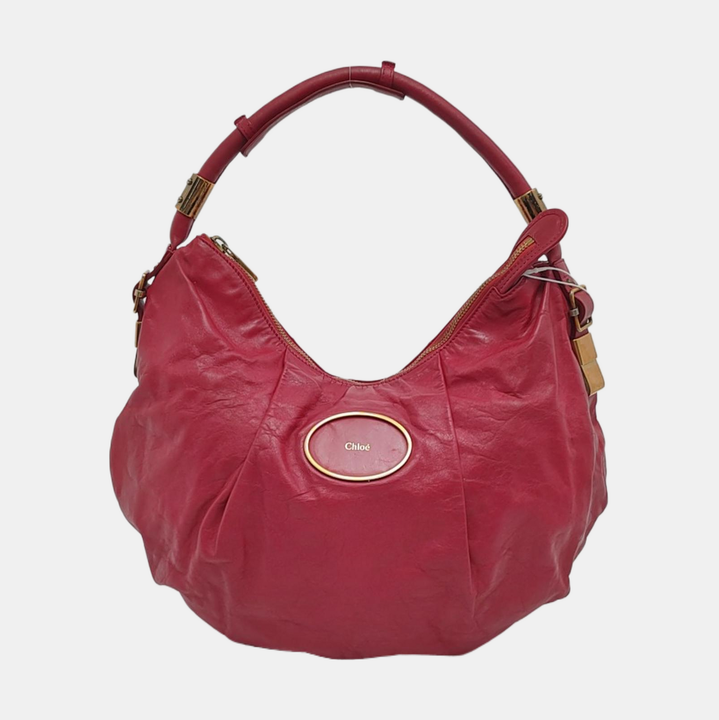 Chloé Fuchsia cowhide handbag Golden hardware-(SKU)-952505517