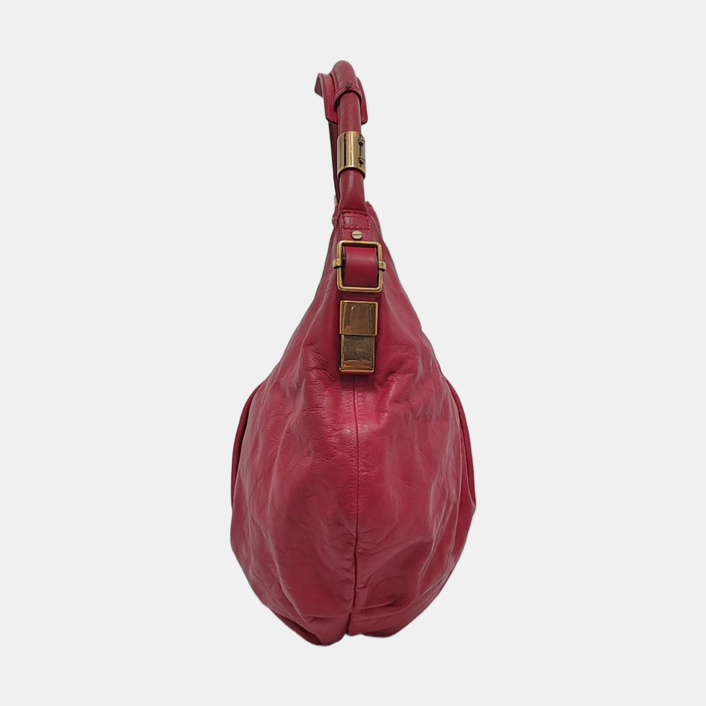 Chloé Fuchsia cowhide handbag Golden hardware-(SKU)-952505517