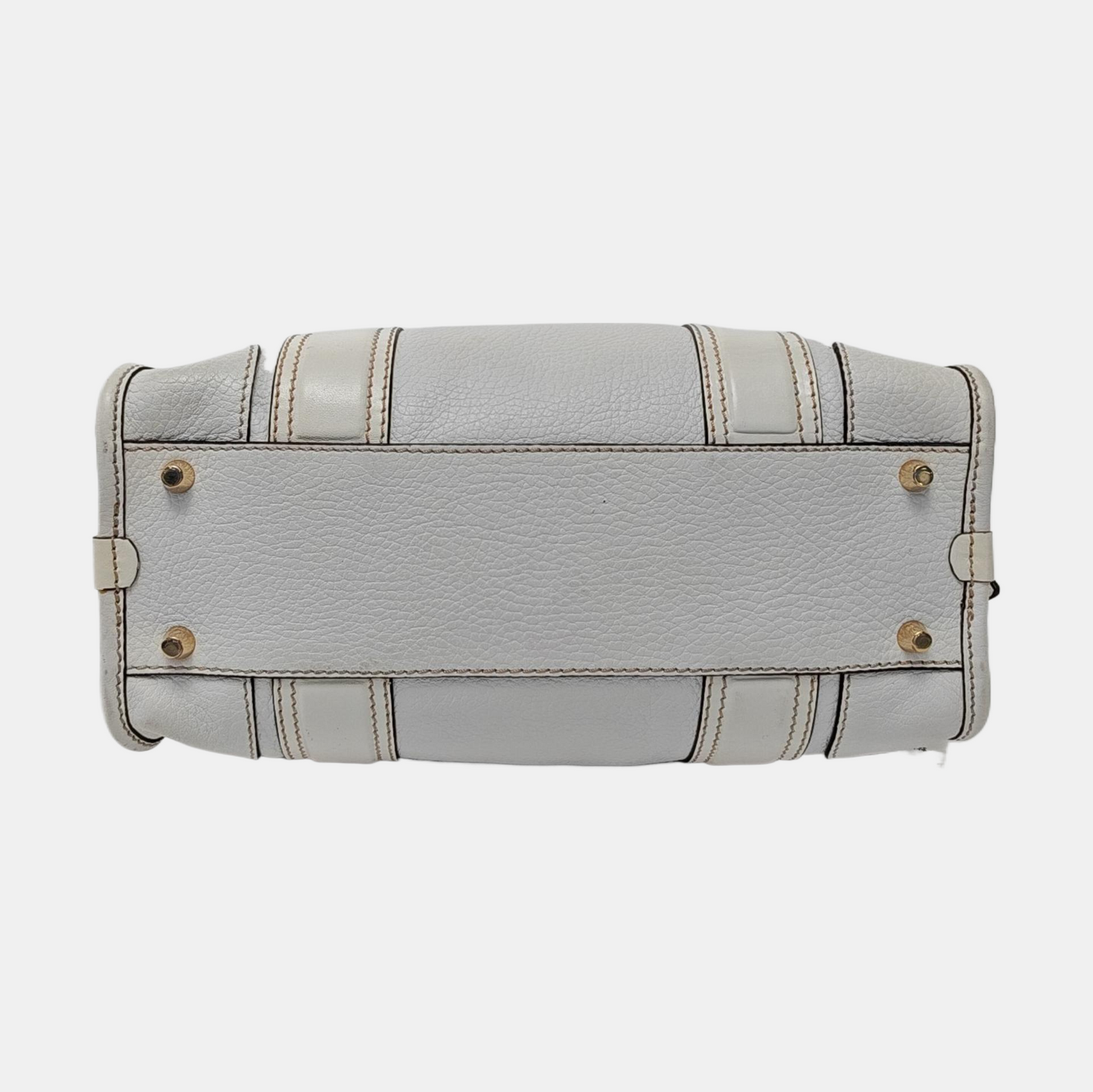 BURBERRY Minford Small size White Cowhide Single Shoulder Handbag Crossbody Bag Golden hardware Removable shoulder strap-(SKU)-952428263