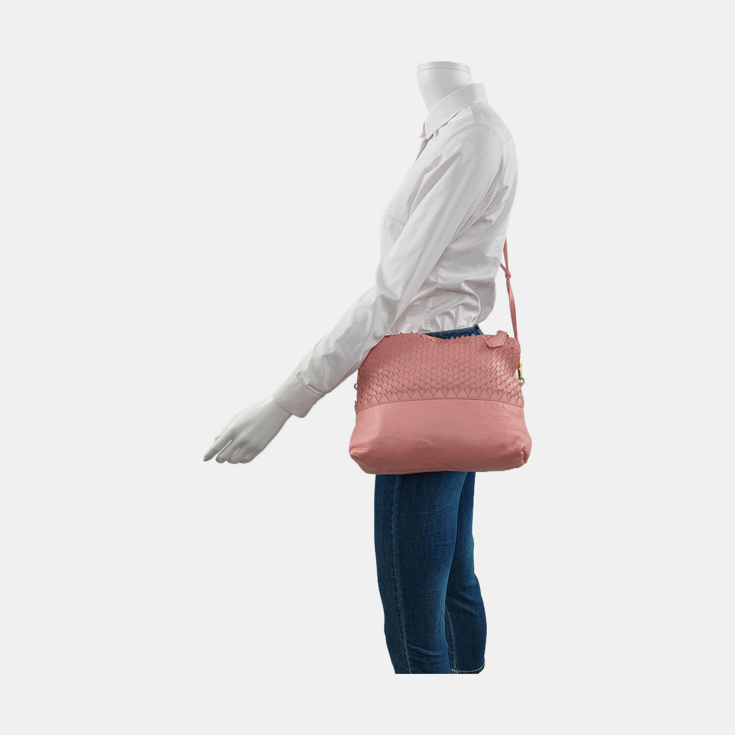 BURBERRY Pink Leather Single Shoulder Bag, Crossbody Golden hardware Removable shoulder strap-(SKU)-952753489