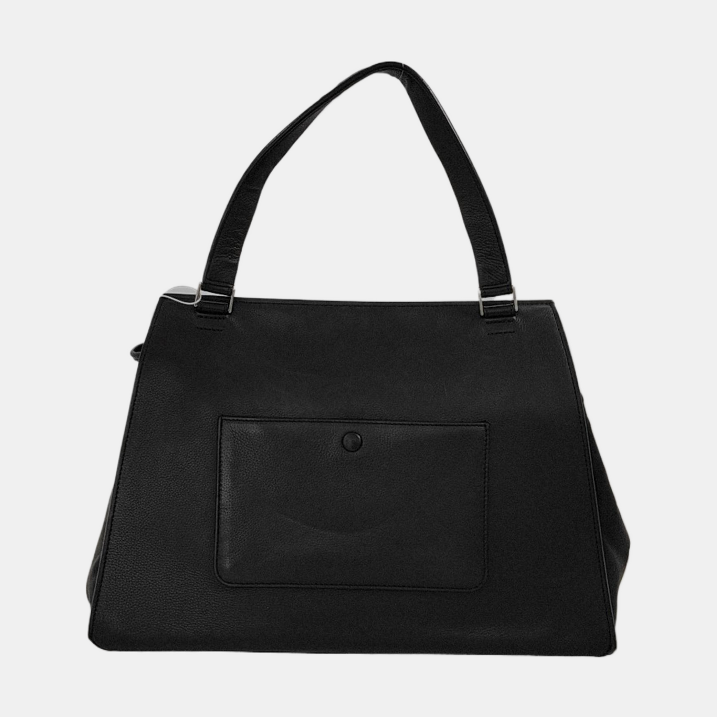 CELINE EDGE Black cowhide tote bag Silver Hardware-(SKU)-952921154
