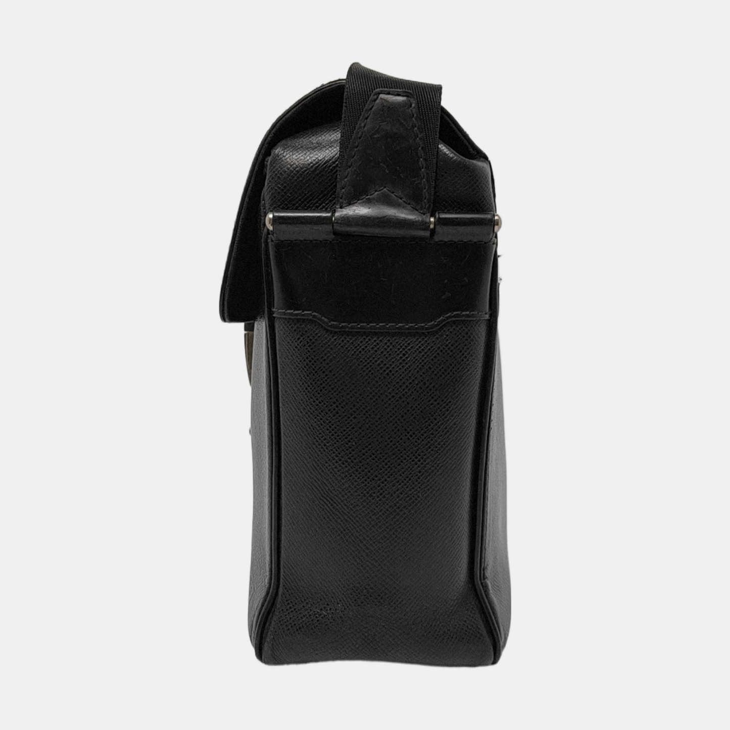 LOUIS VUITTON YARANGA Black Leather Embossed Single Shoulder Bag Tote Silver Hardware-(SKU)-942031838