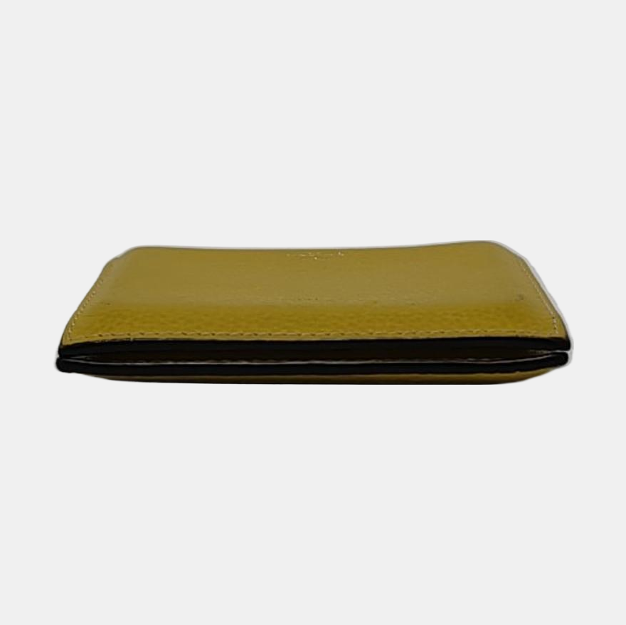 CELINE Yellow Cowhide Card Case-(SKU)-952996653