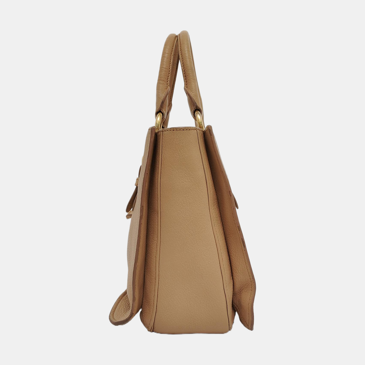 Miu Miu Tote bag Khaki cowhide crossbody handbag single shoulder bag Golden Silver Hardware Removable shoulder strap-(SKU)-952659036
