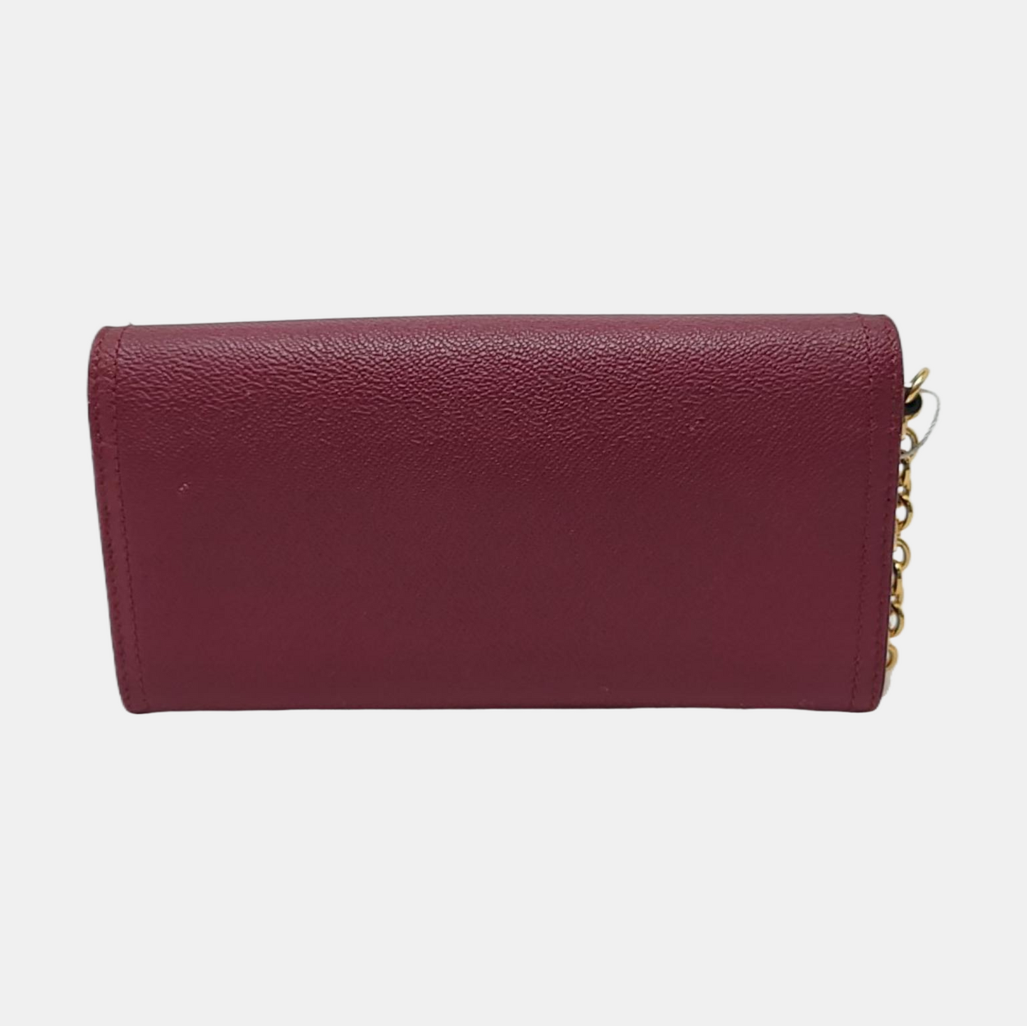 BURBERRY Henley Burgundy Cowhide Embossed Crossbody Shoulder Bag Golden hardware Removable shoulder strap-(SKU)-952775752