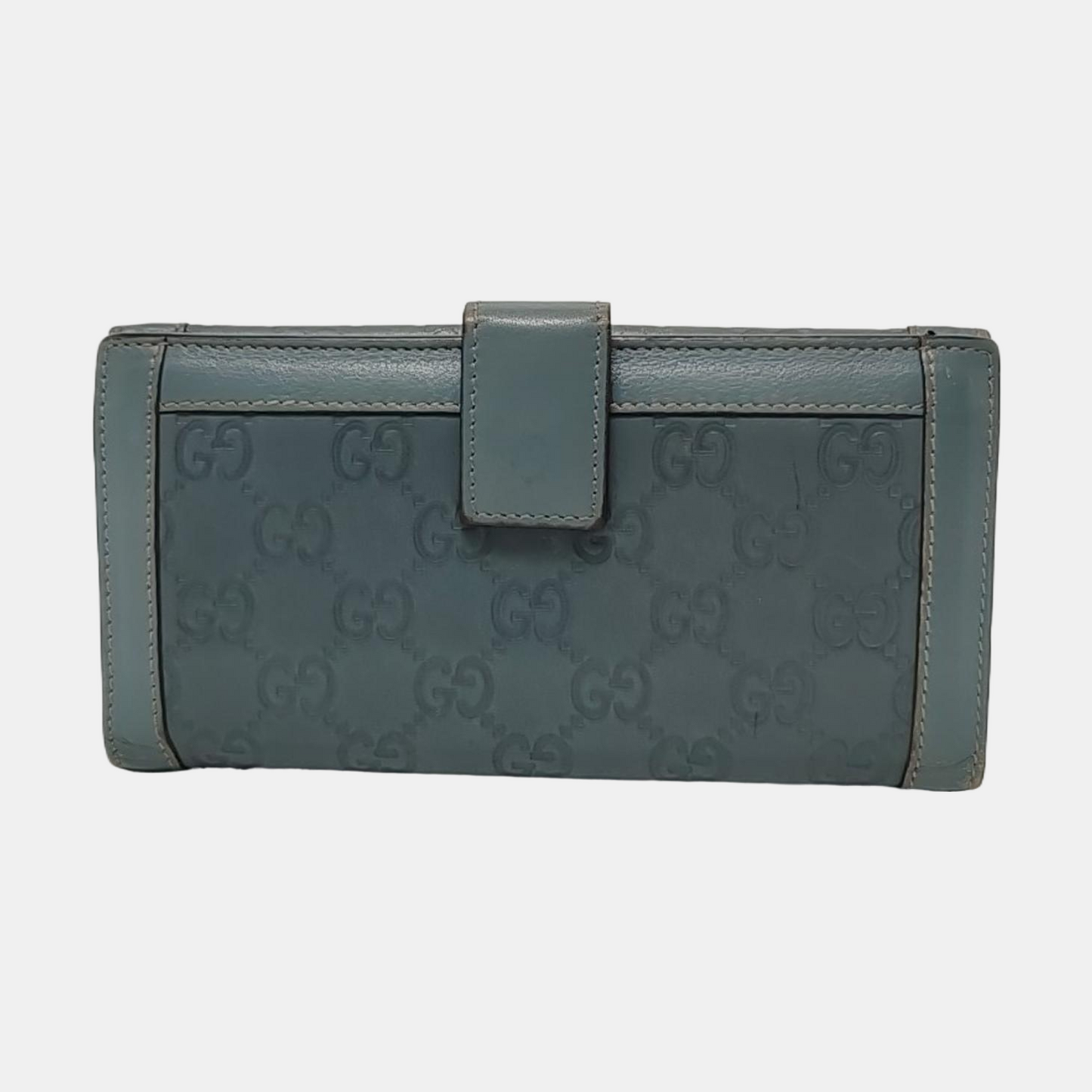GUCCI Green Calfskin Monogram Embossed Wallet Golden hardware-(SKU)-953039436