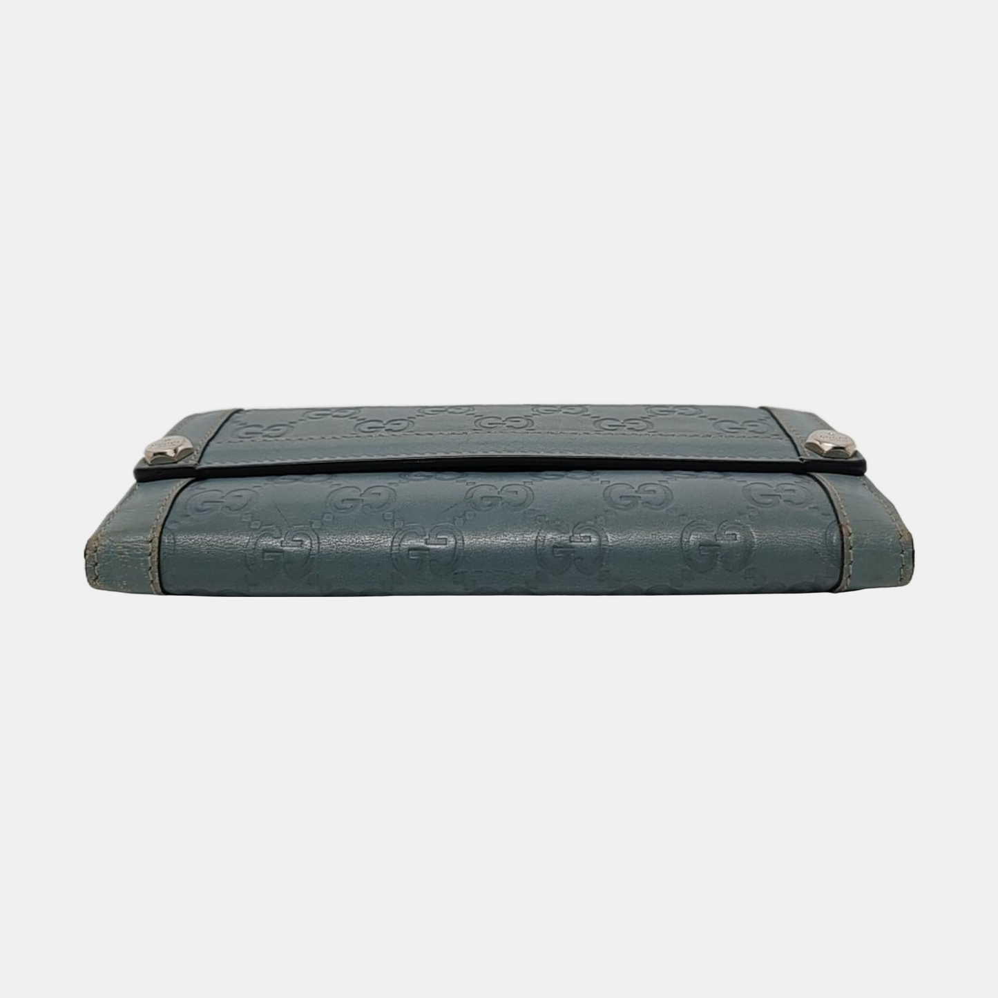 GUCCI Green Calfskin Monogram Embossed Wallet Golden hardware-(SKU)-953039436