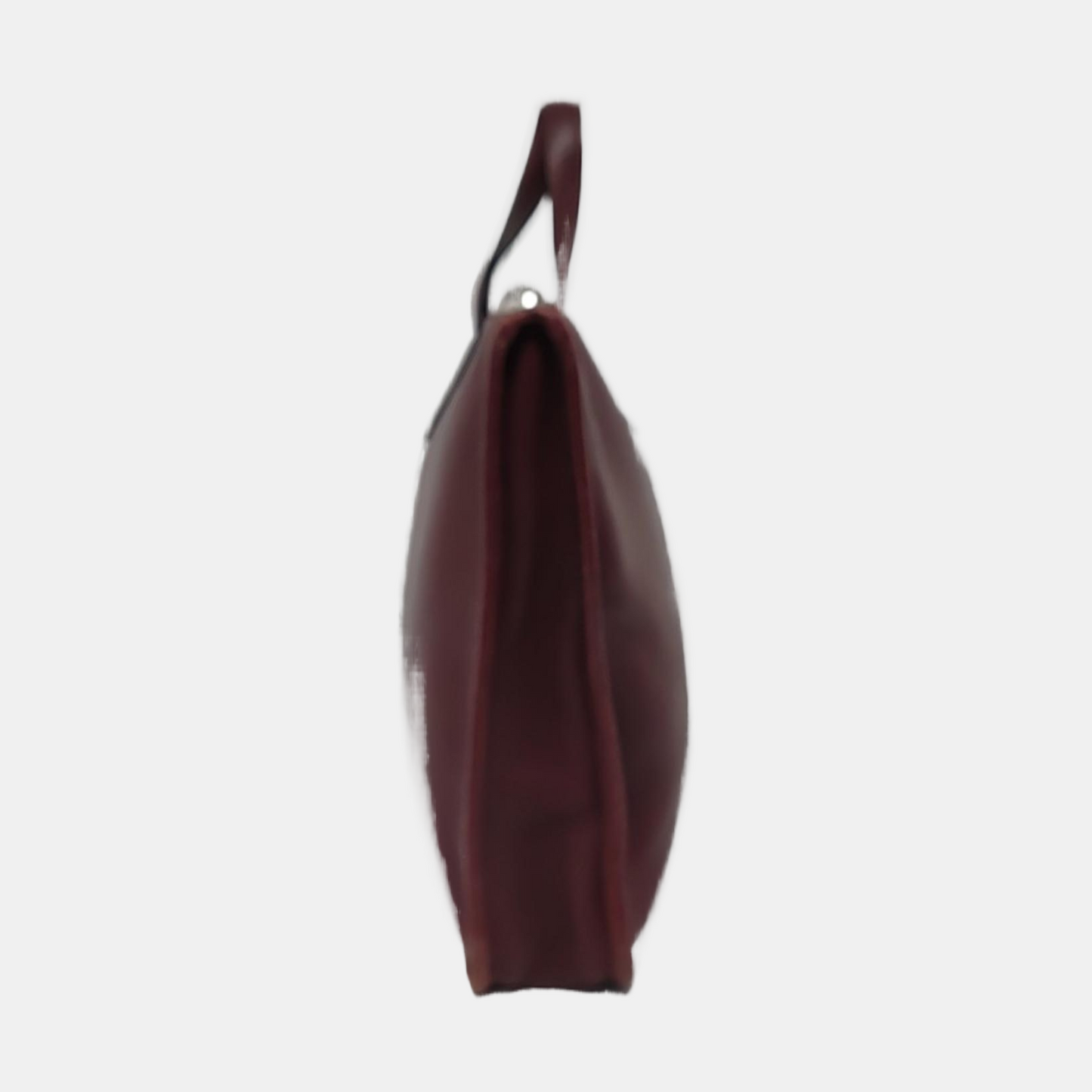 LOEWE Toledo Burgundy Cowhide Tote Handbag Silver Hardware-(SKU)-952969299
