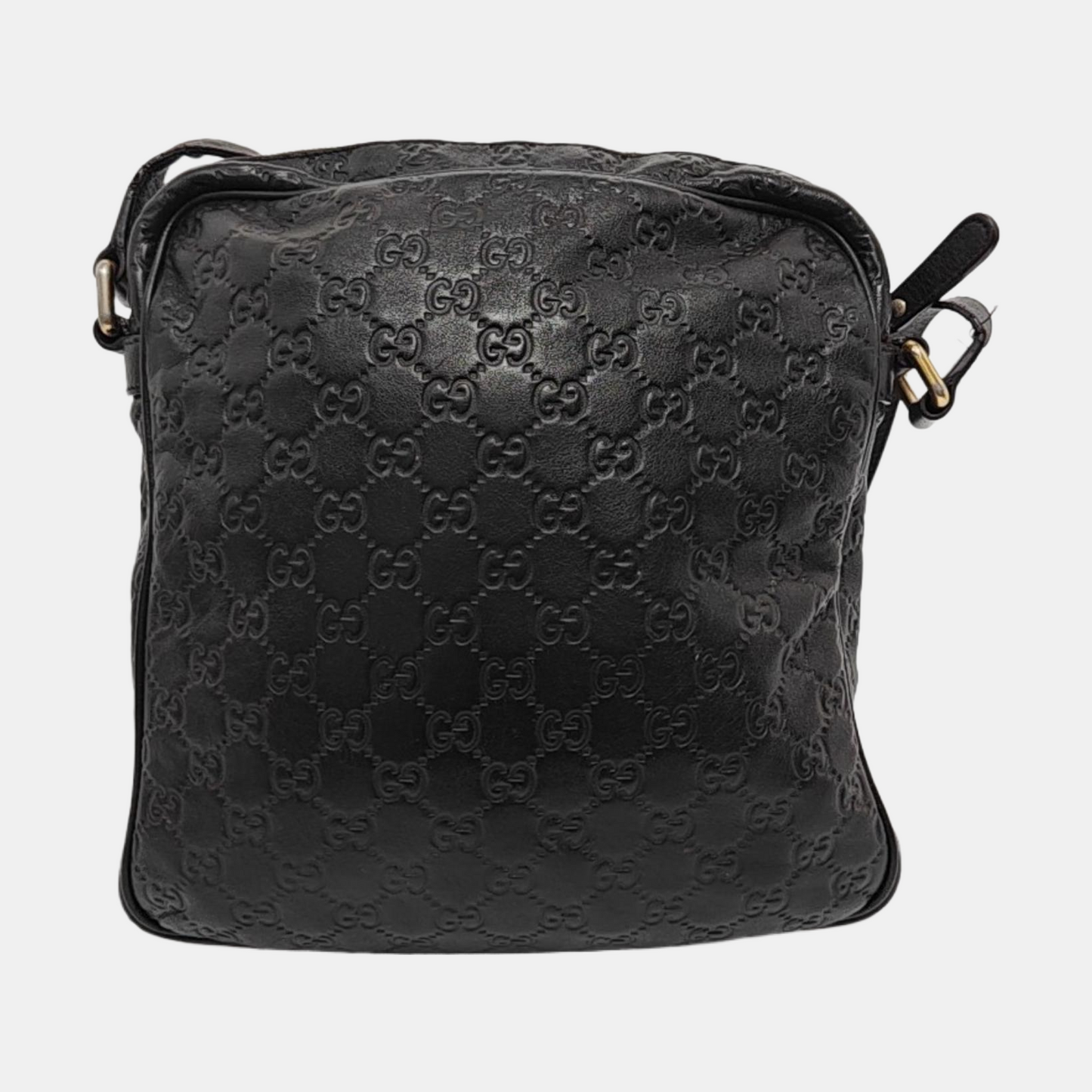 GUCCI GG Imprime Brown Leather Vintage Shoulder and Crossbody Bag Golden hardware-(SKU)-953018922