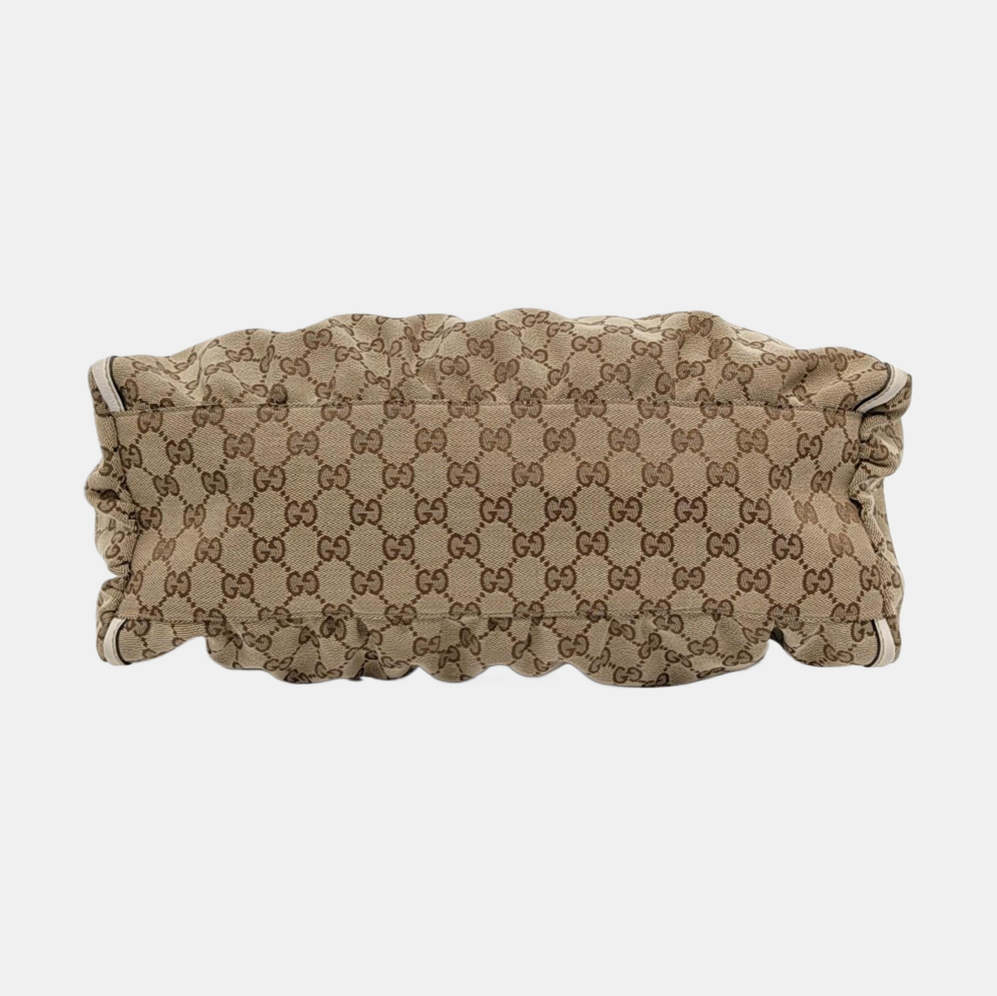 GUCCI D-Ring Large size Brown Canvas Monogram Handbag Single Shoulder Bag Golden hardware-(SKU)-953121476