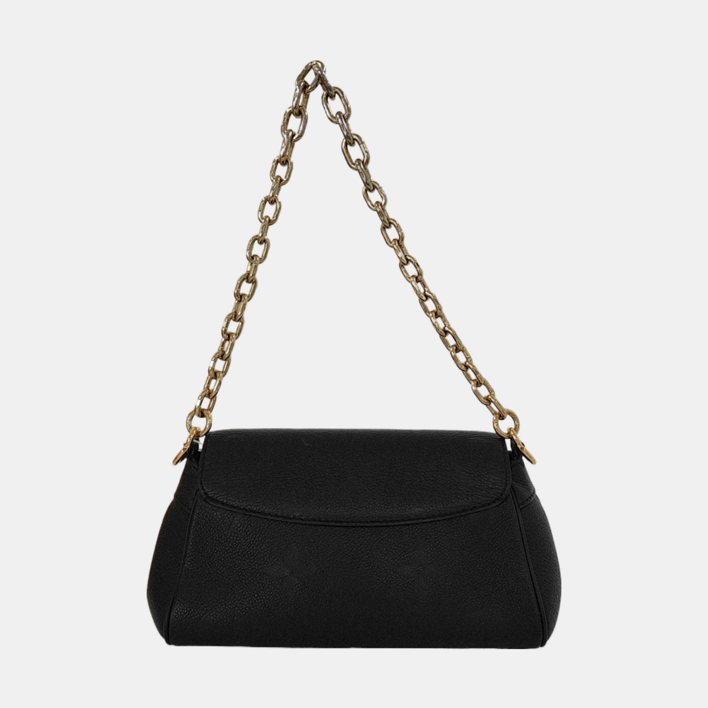 LOUIS VUITTON FAVORITE Black Leather Embossed Shoulder Bag Crossbody Bag 2 Detachable Straps Gold Hardware-(SKU)-953032039
