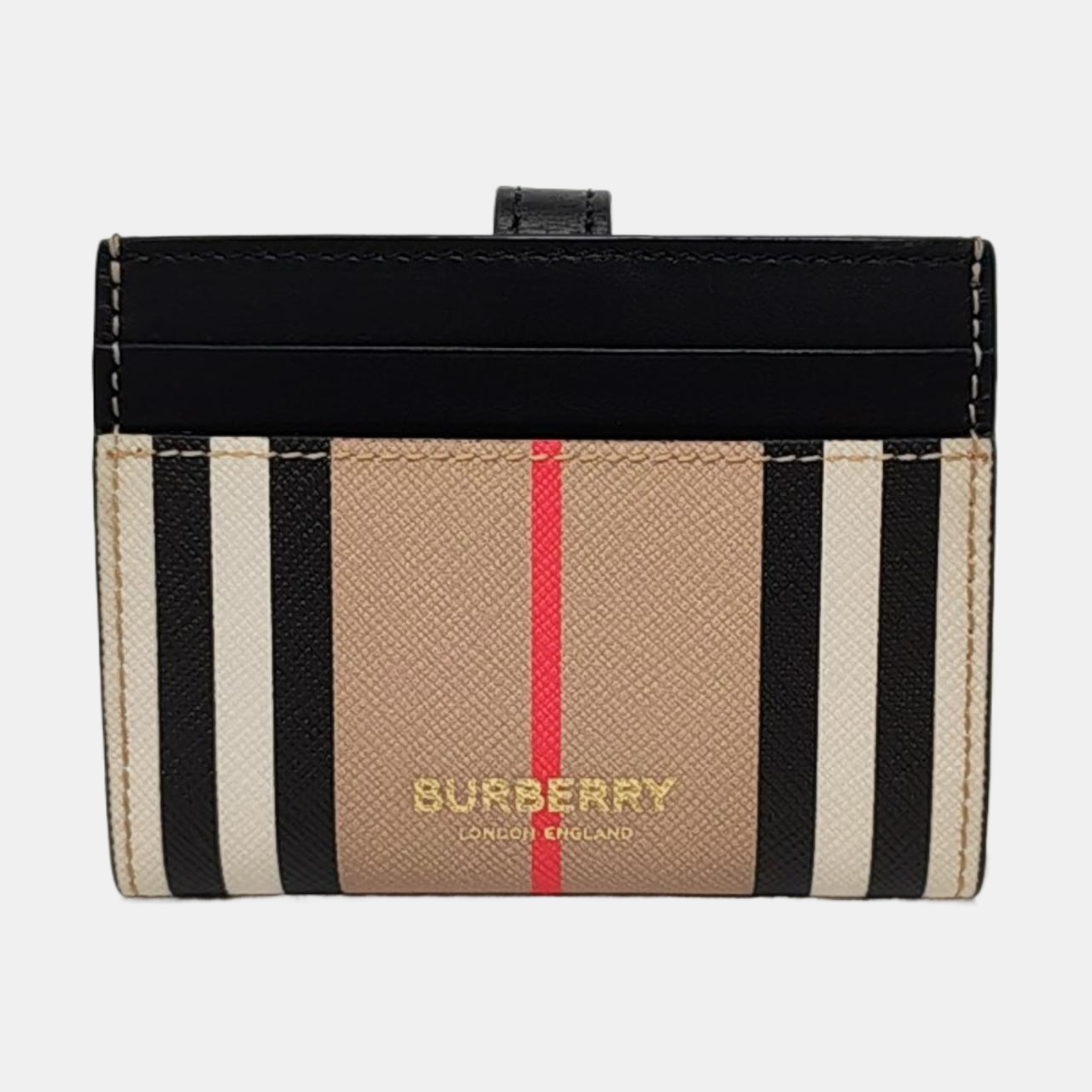 BURBERRY Folding Card Yellow Coated Canvas Wallet Golden hardware-(SKU)-953081006