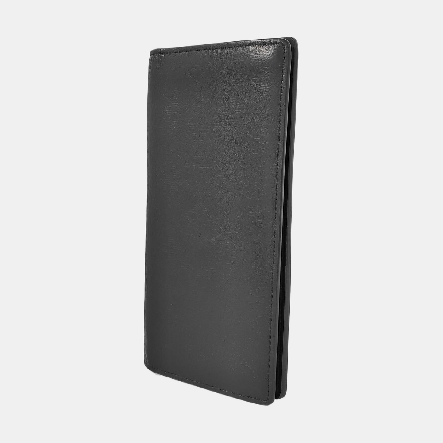 LOUIS VUITTON BRAZZA Black Cowhide Wallet Silver Hardware-(SKU)-953041663