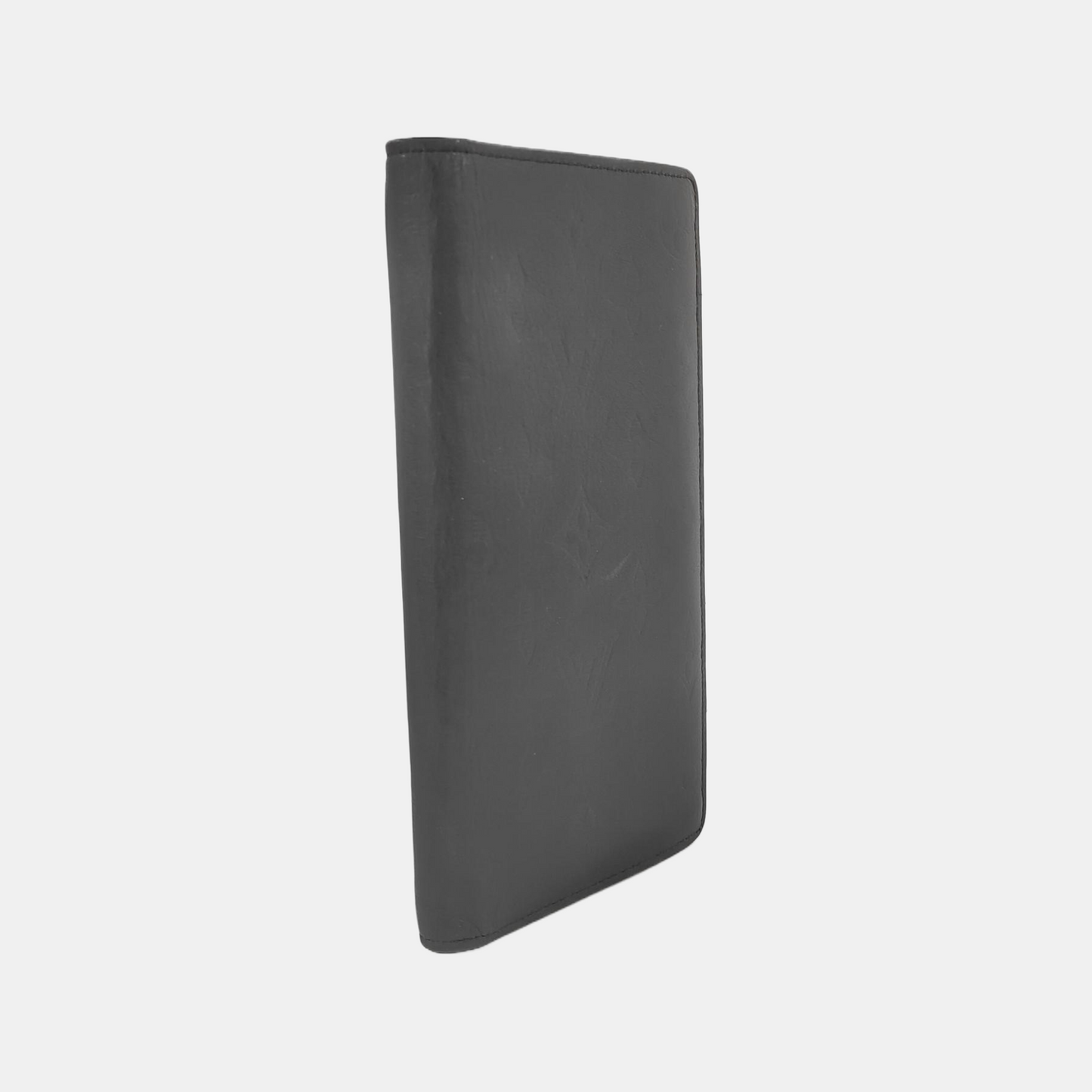 LOUIS VUITTON BRAZZA Black Cowhide Wallet Silver Hardware-(SKU)-953041663