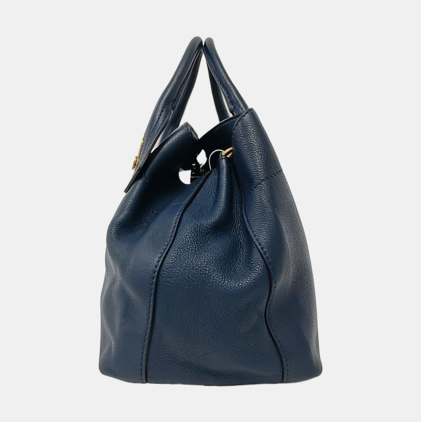BURBERRY Barnsbury Blue cowhide single shoulder bag Golden hardware Removable shoulder strap-(SKU)-953060003