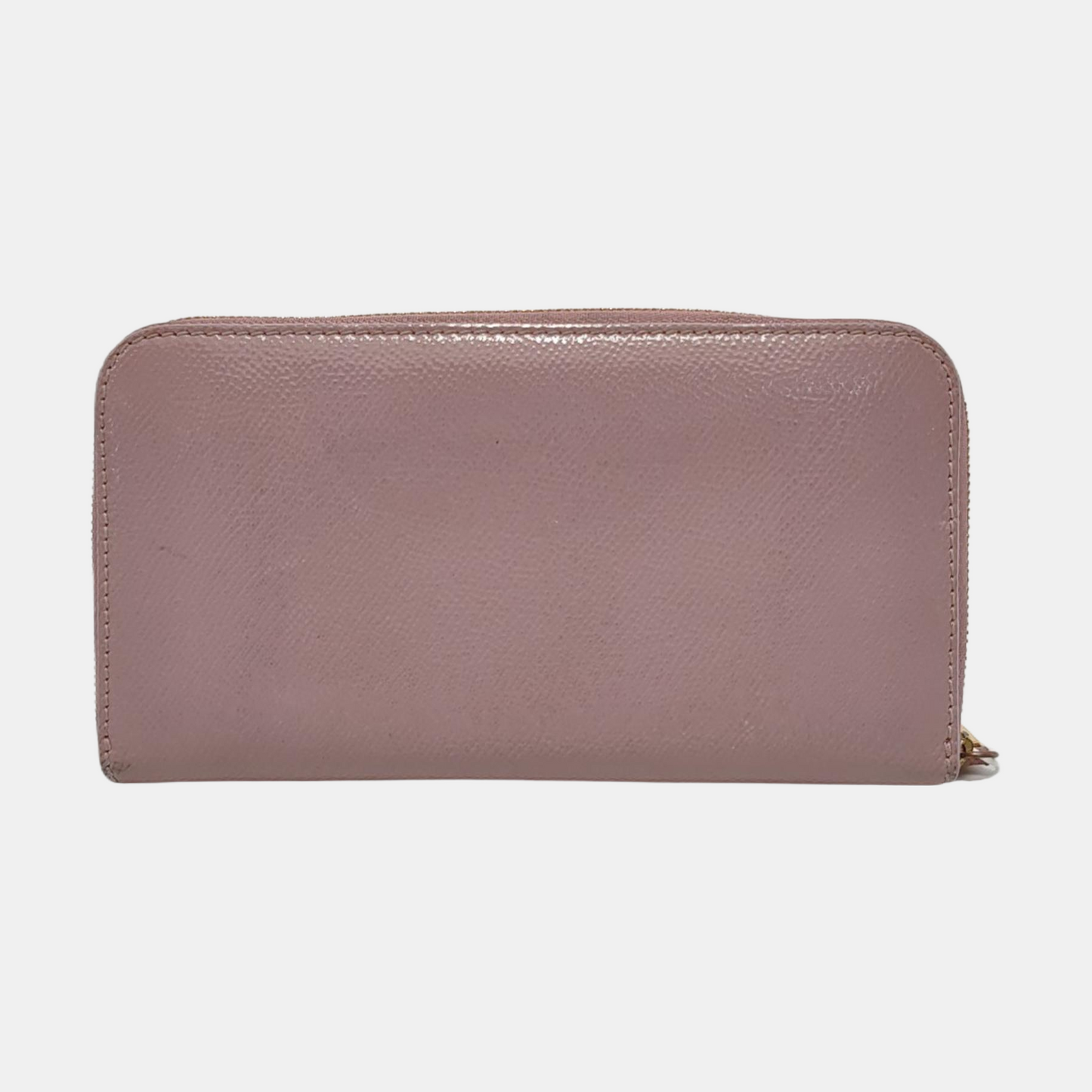 BURBERRY Light Pink Calf Leather Wallet Golden hardware-(SKU)-953079132