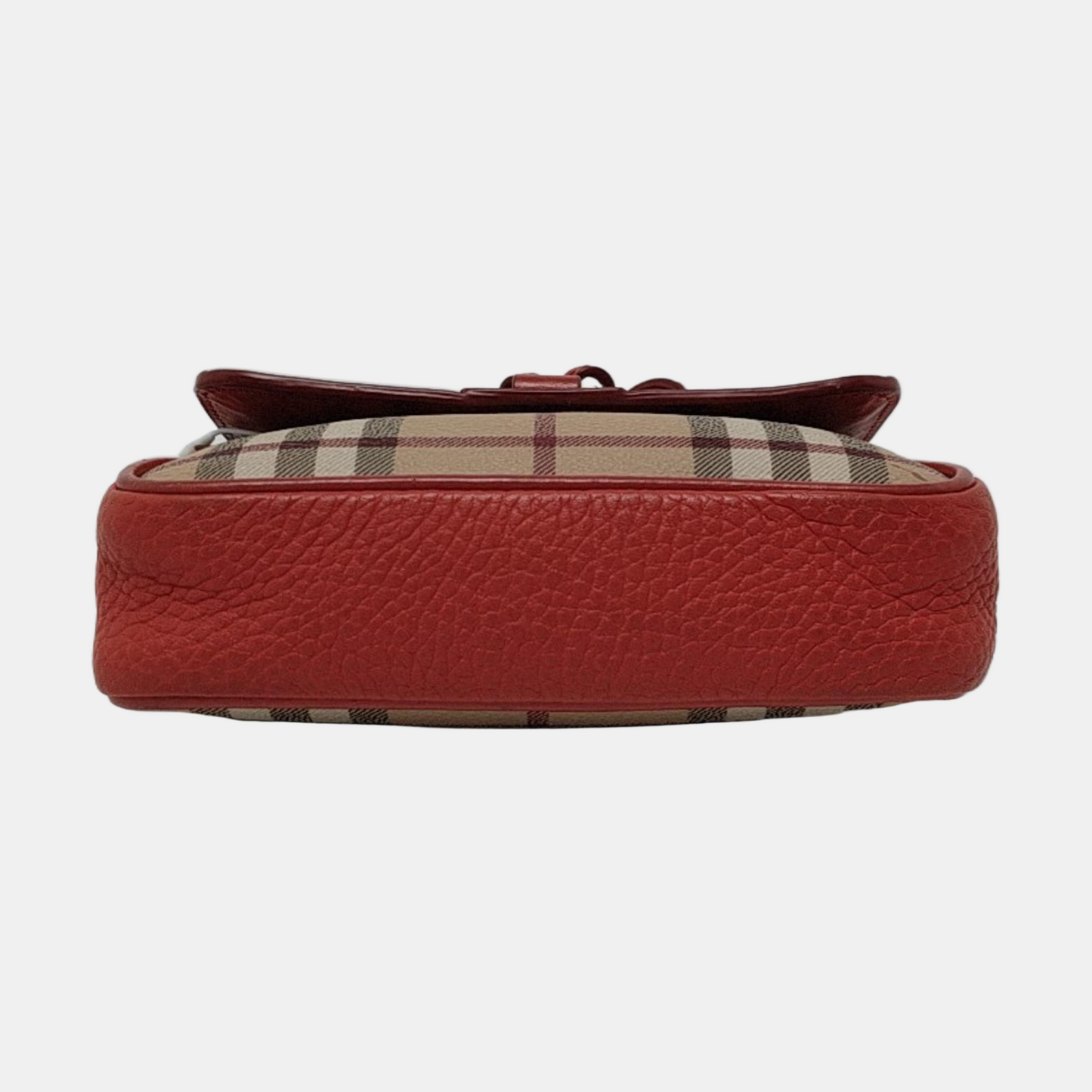 BURBERRY Maydown Khaki Coated Canvas Warhorse Plaid Crossbody Shoulder Bag Golden hardware-(SKU)-940909865