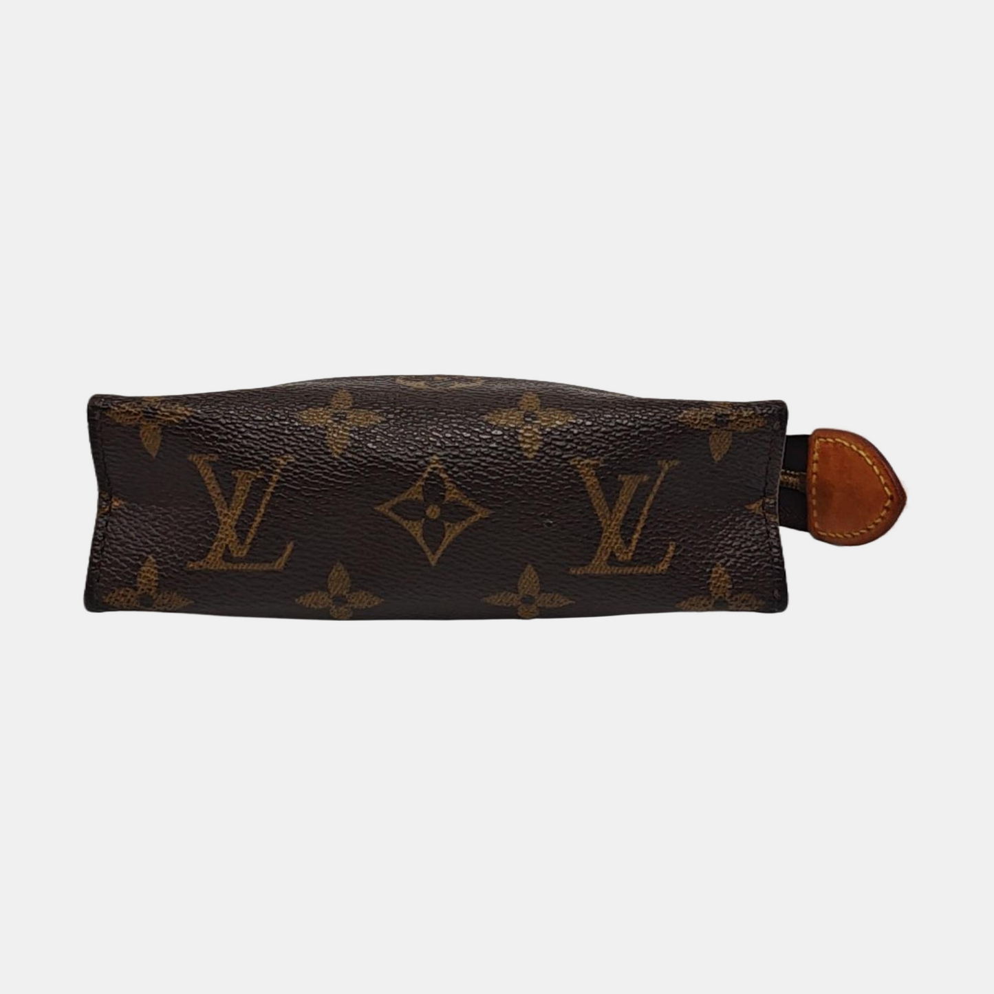 LOUIS VUITTON POCHE TOILETTE 15 Brown Coated Canvas Monogram Cosmetic Bag Clutch Golden hardware-(SKU)-953111259