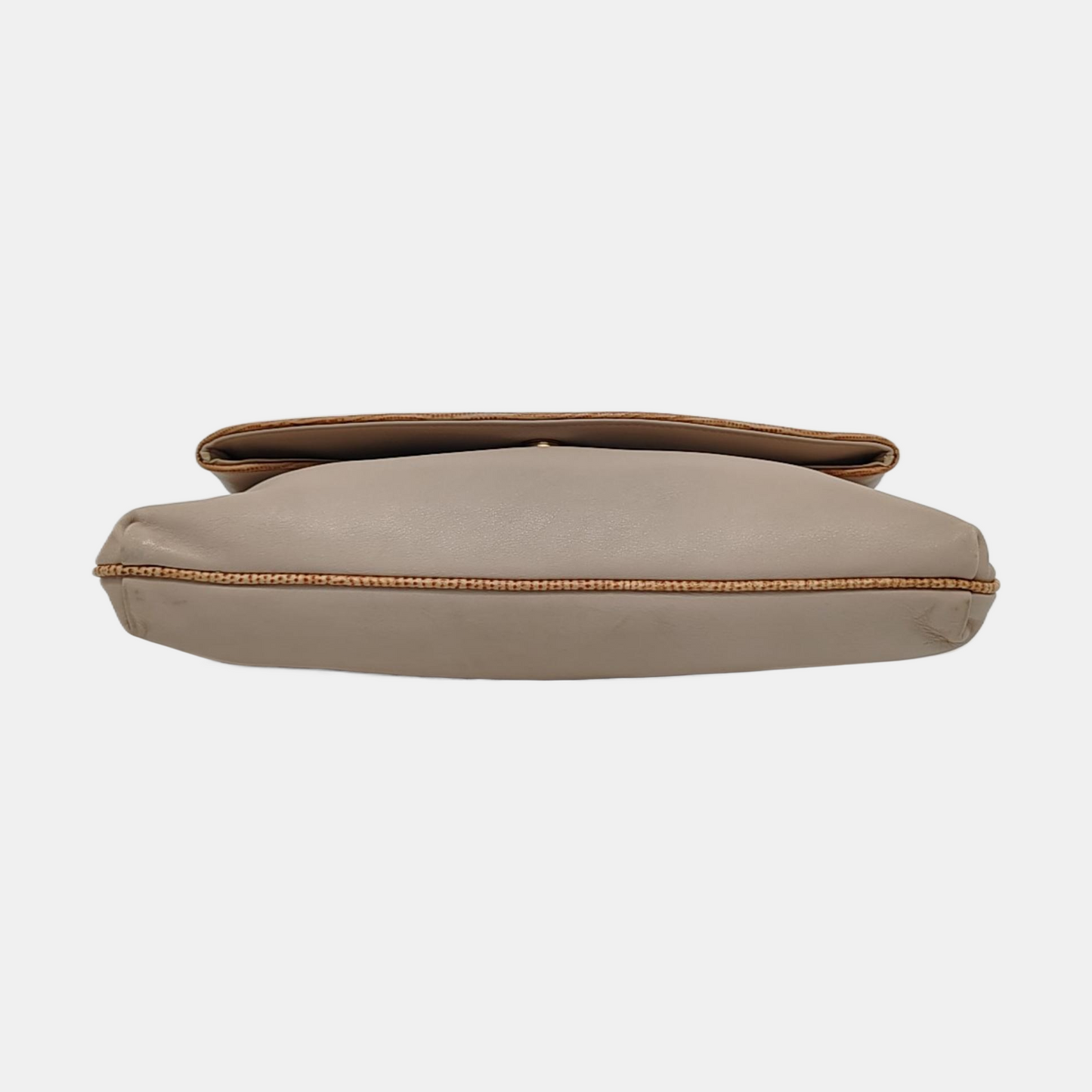 CELINE MACADAM CLUTCHES Khaki Cowhide Handbag Golden hardware-(SKU)-953216913