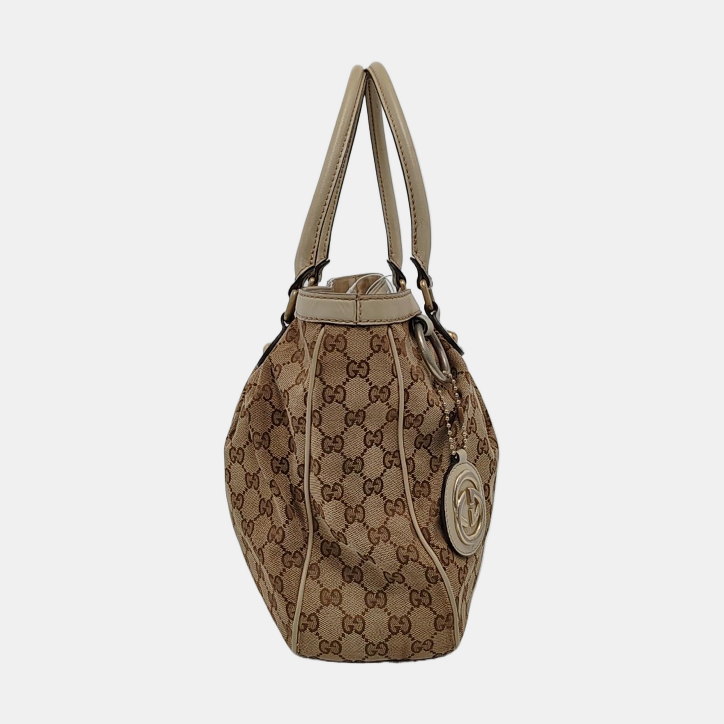 GUCCI Sukey Brown Canvas Monogram Handbag Single Shoulder Bag Golden hardware-(SKU)-953204844