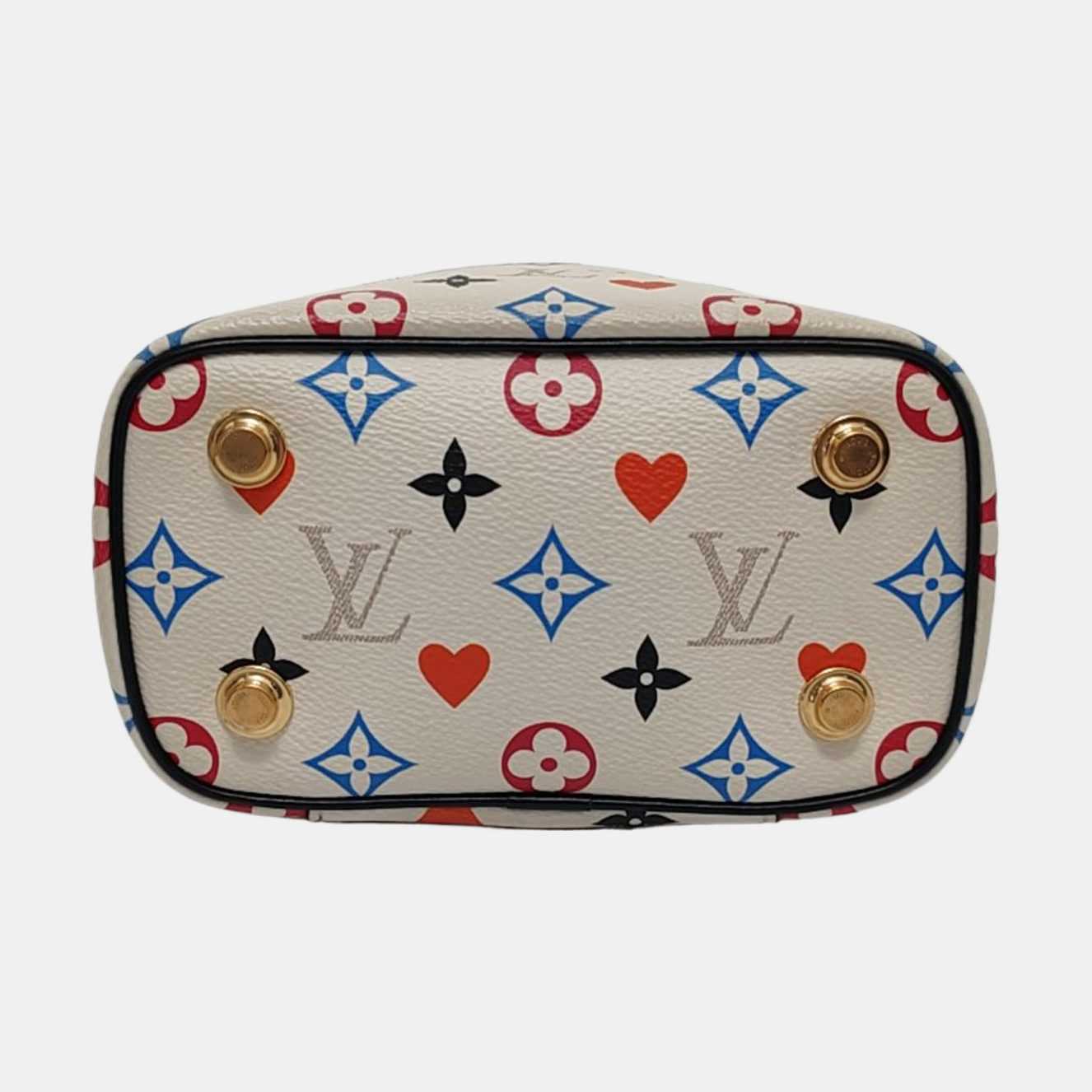 LOUIS VUITTON NICE Small White Coated Canvas Print Crossbody Bag Shoulder Bag Handbag Removable Strap Golden Hardware-(SKU)-953026193