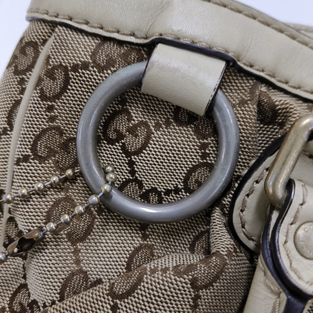 GUCCI Sukey Brown Canvas Monogram Handbag Single Shoulder Bag Golden hardware-(SKU)-953204844