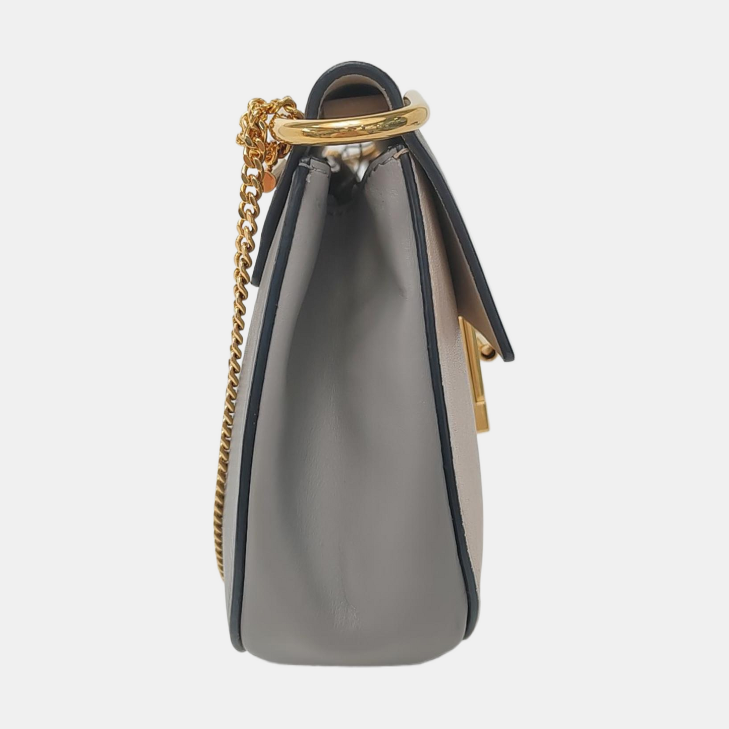 Chloé Drew Medium size Color block cowhide shoulder bag crossbody bag Golden hardware-(SKU)-953363295